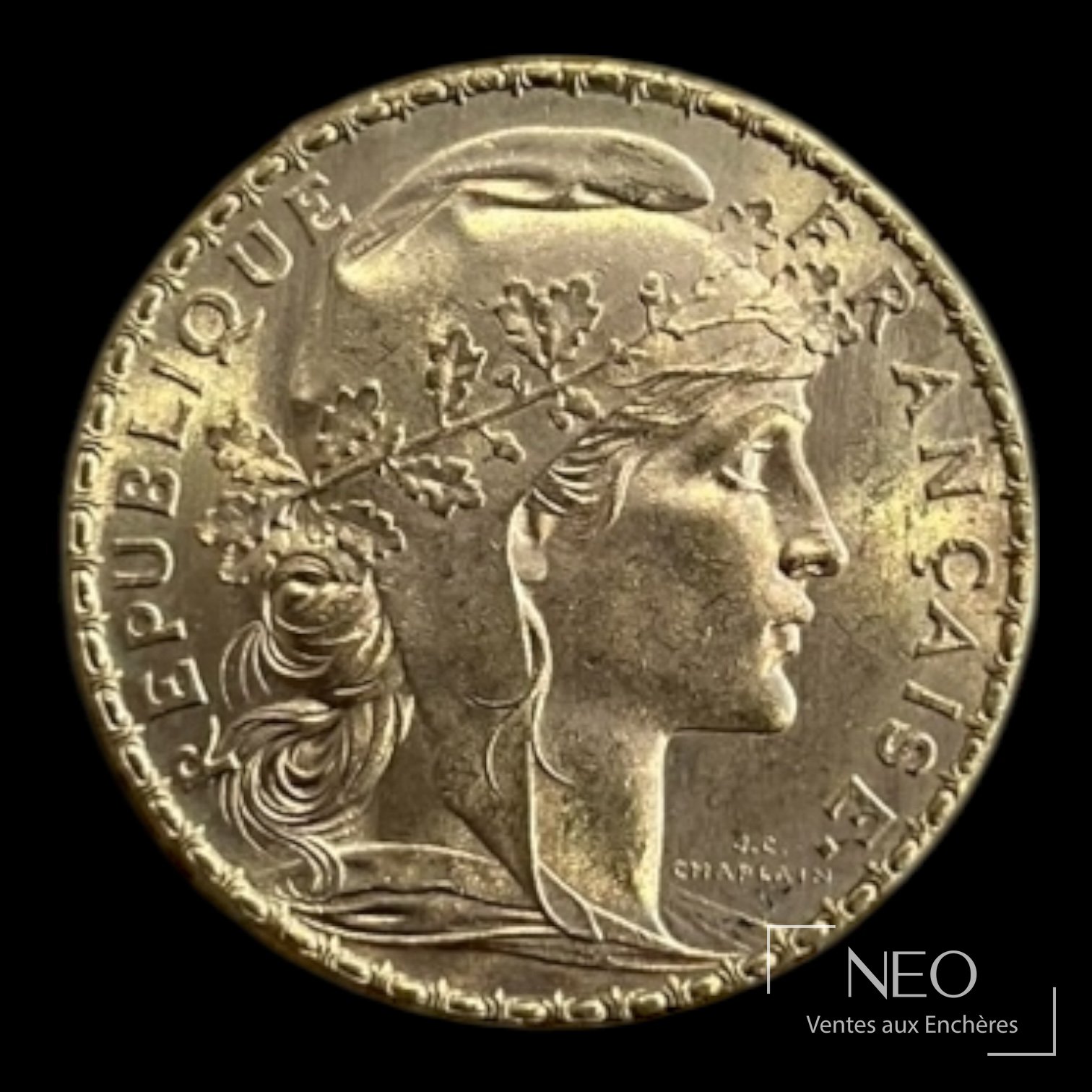 Pièce 20 francs Marianne au coq 1912