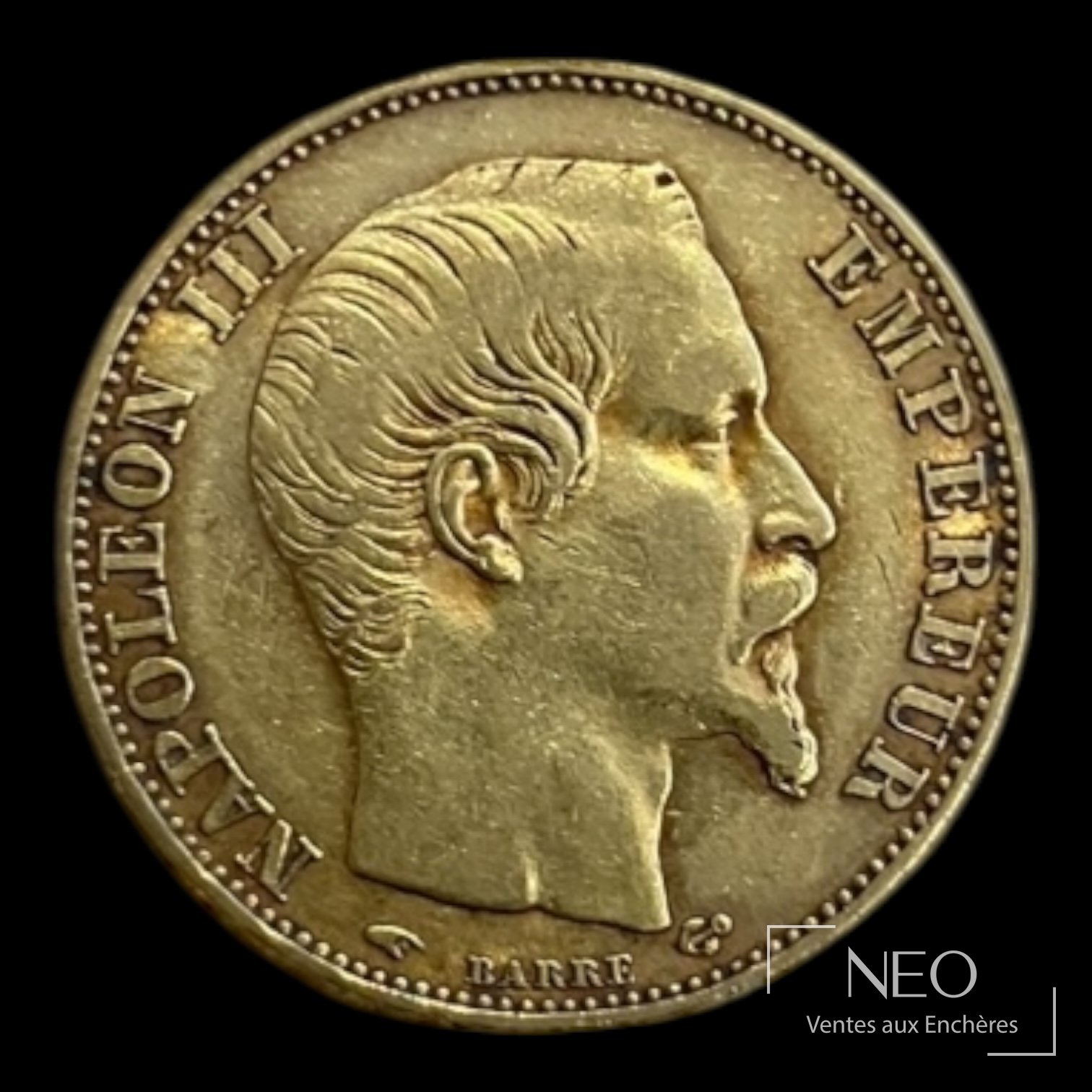 20 francs Napoléon III tête nue 1855 A Paris