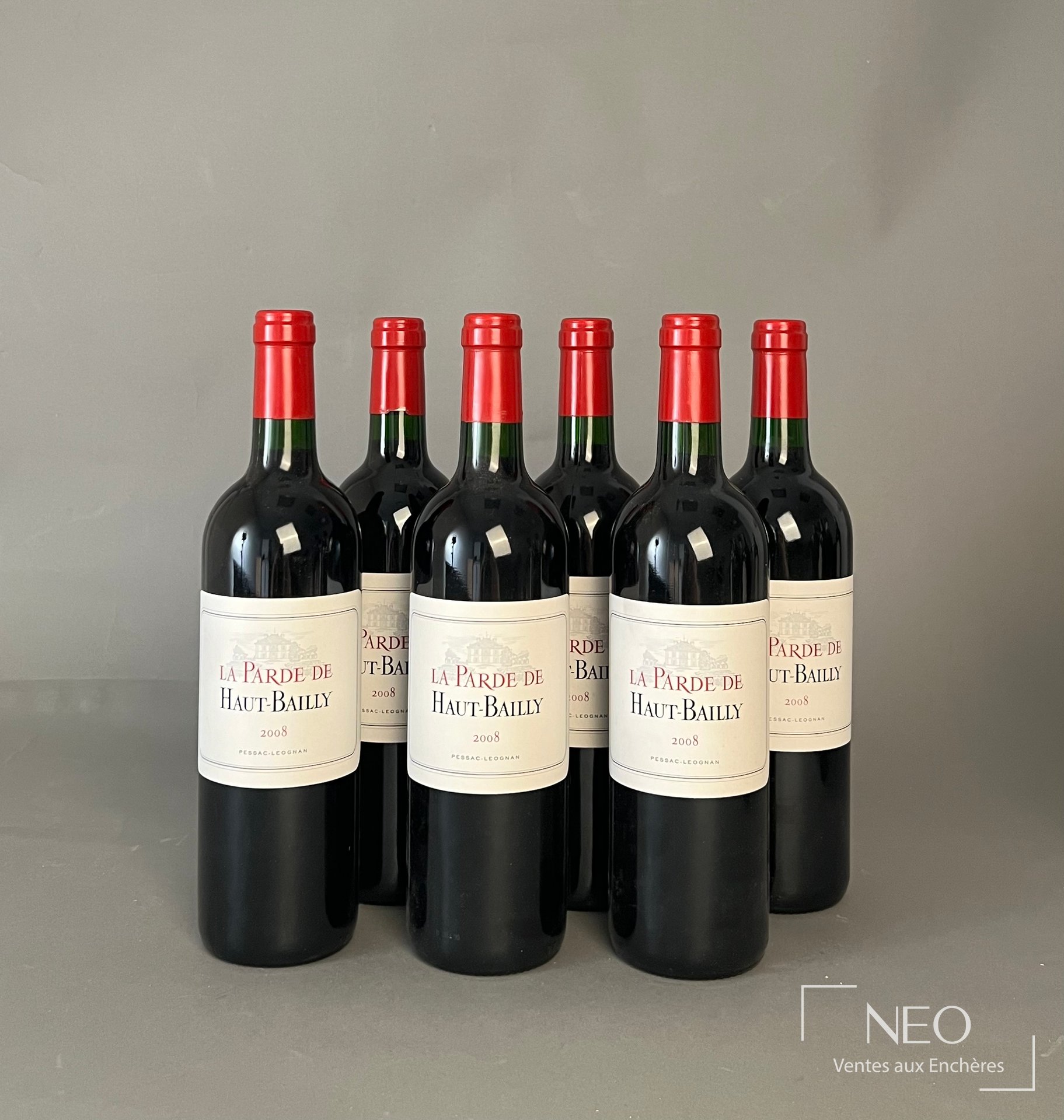 6 bouteilles La Parde de Haut-Bailly, Pessac-Léognan, 2008