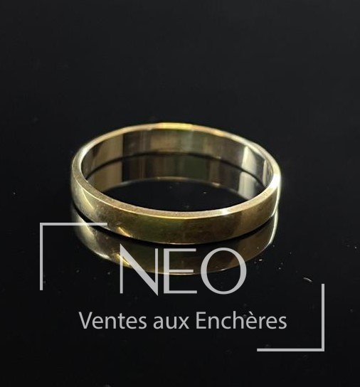 Alliance en or gris 18 carats, tour de doigt 53