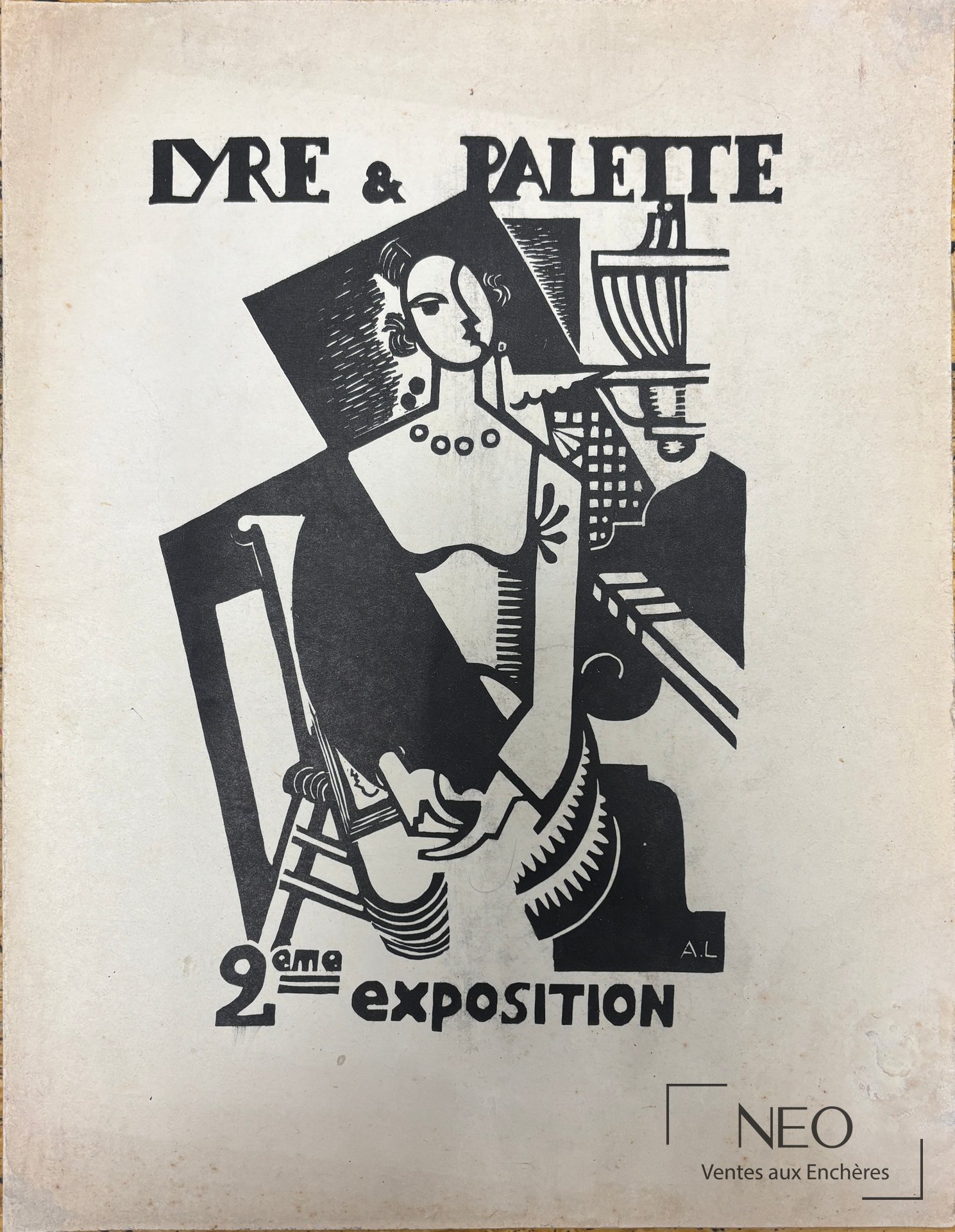 André Lhote d’après Lyre et palette, 2e exposition, programme broché, 1917