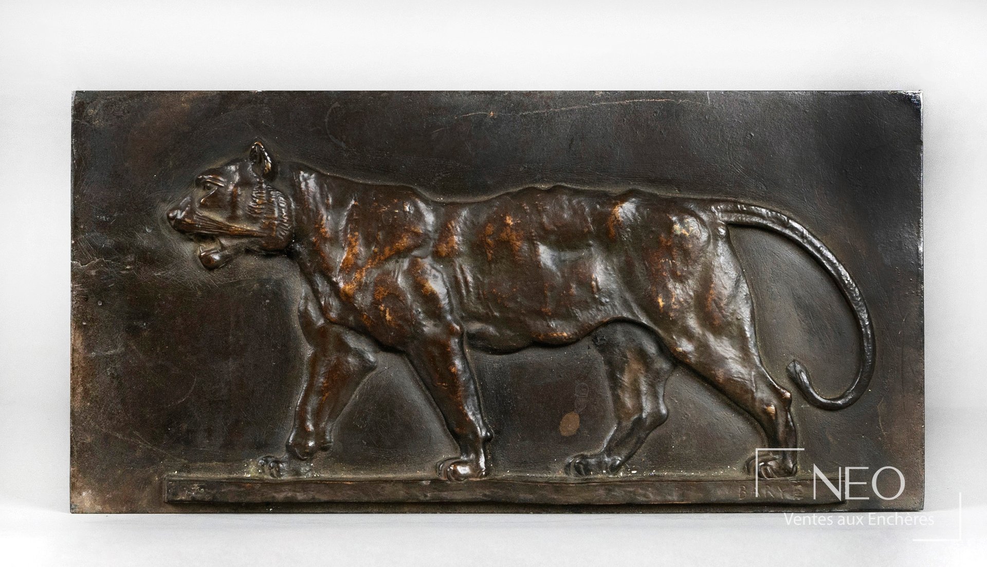 Antoine Louis Barye d’après Tigre marchant, épreuve en bronze à patine brune