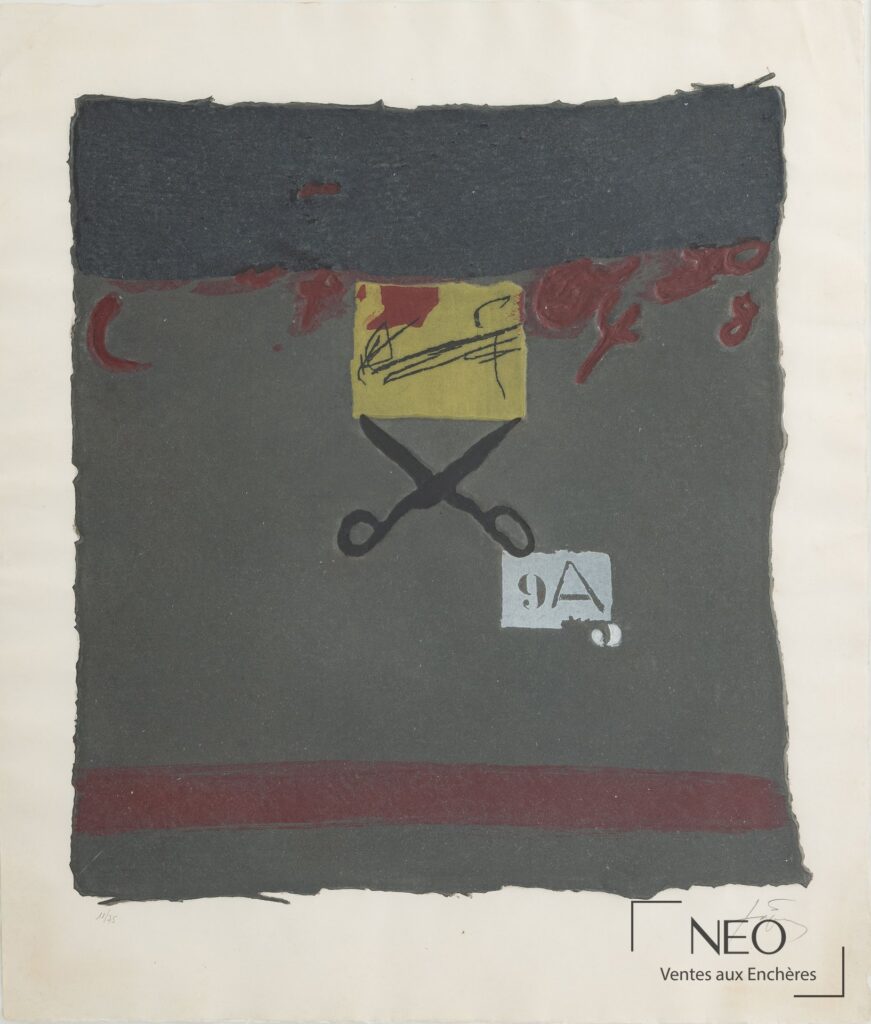 Estampe de Antoni TAPIES intitulée Scissors 2