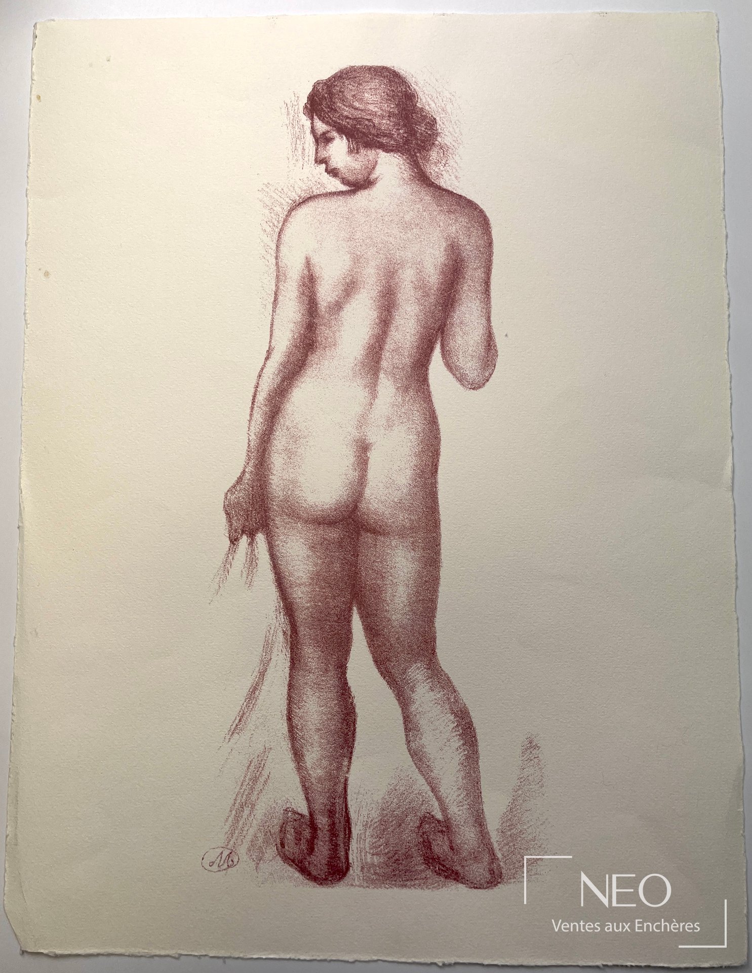 D&rsquo;après Aristide Maillol, nu féminin, lithographie en couleurs sur papier