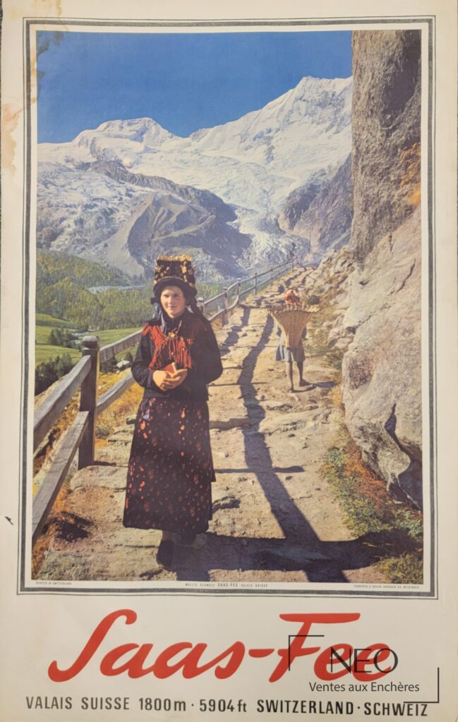 Affiche touristique de Saas-Fee