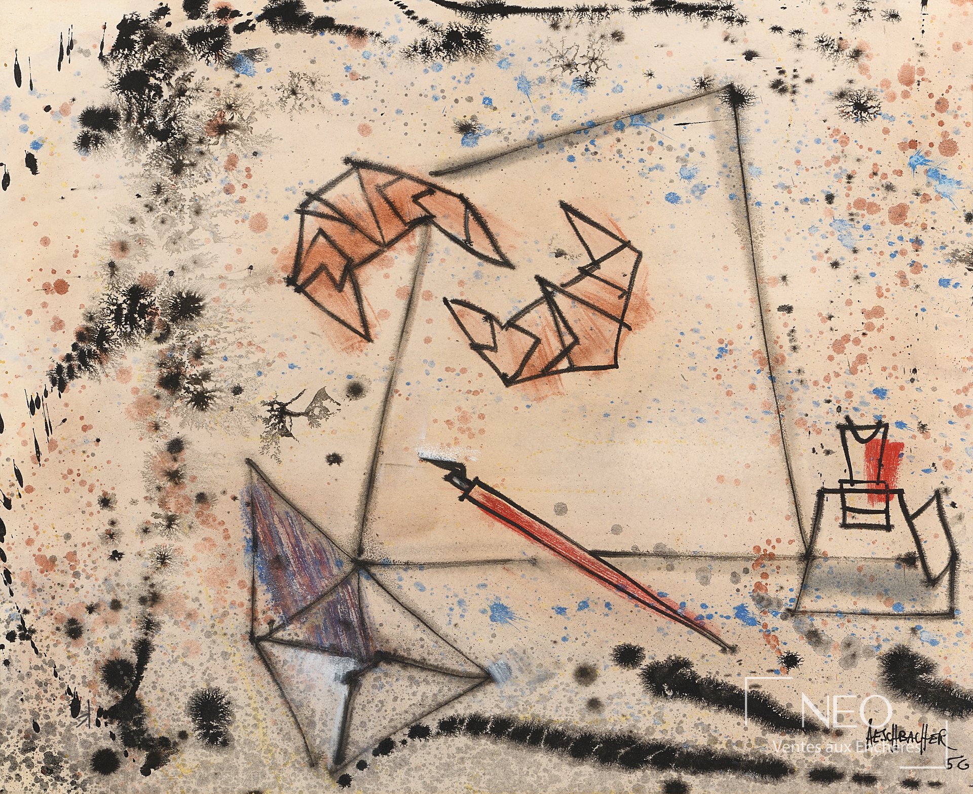 Composition abstraite d'Arthur Aeschbacher