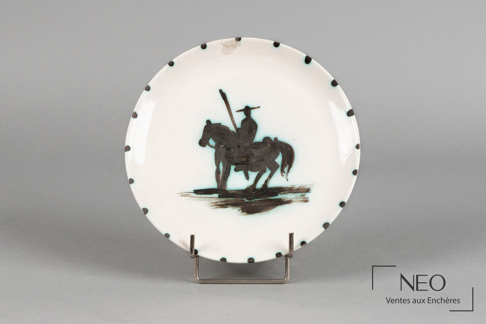 Atelier Madoura et Pablo Picasso, Le Picador, modèle n°160, assiette vers 1952