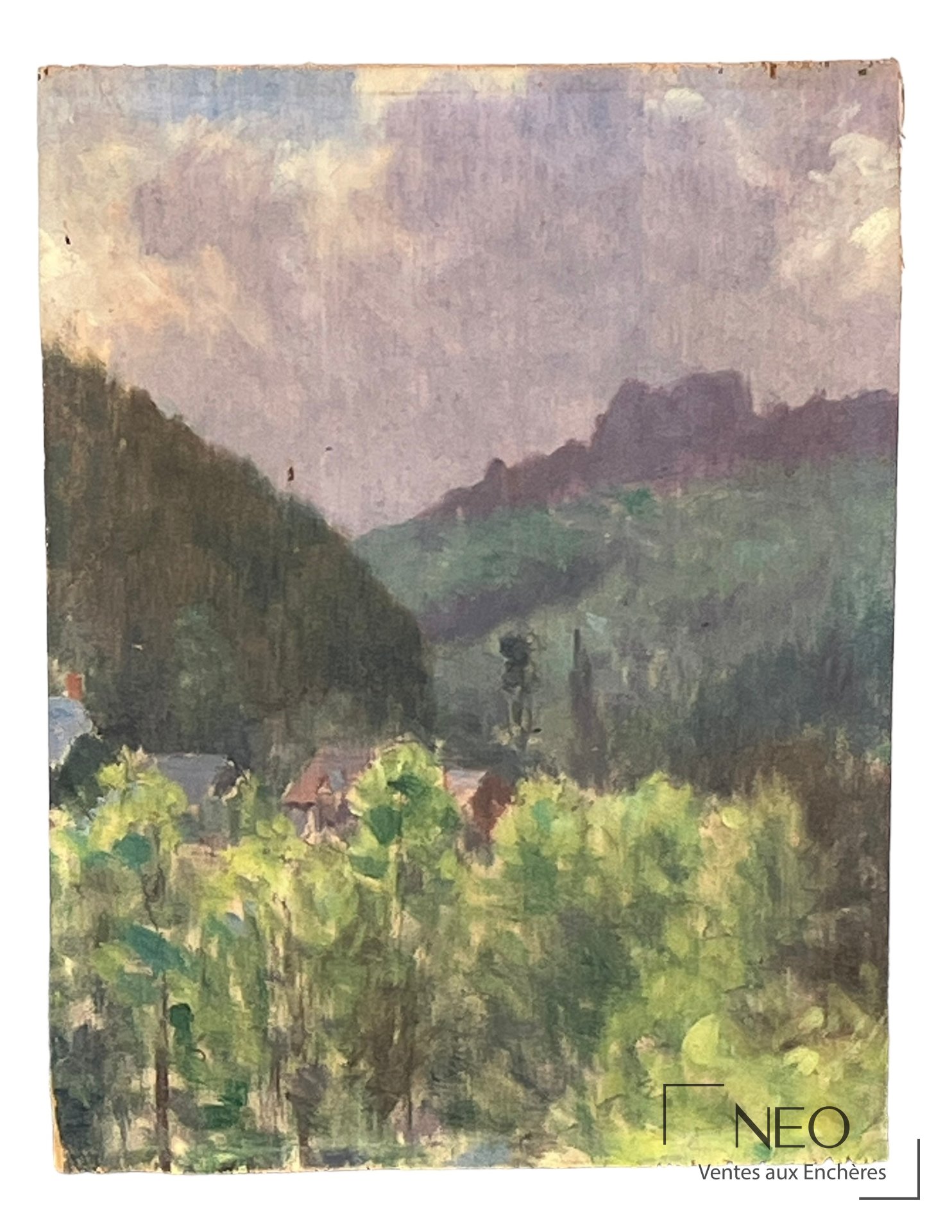 Paysage de vallée attribué à Delphin Enjolras