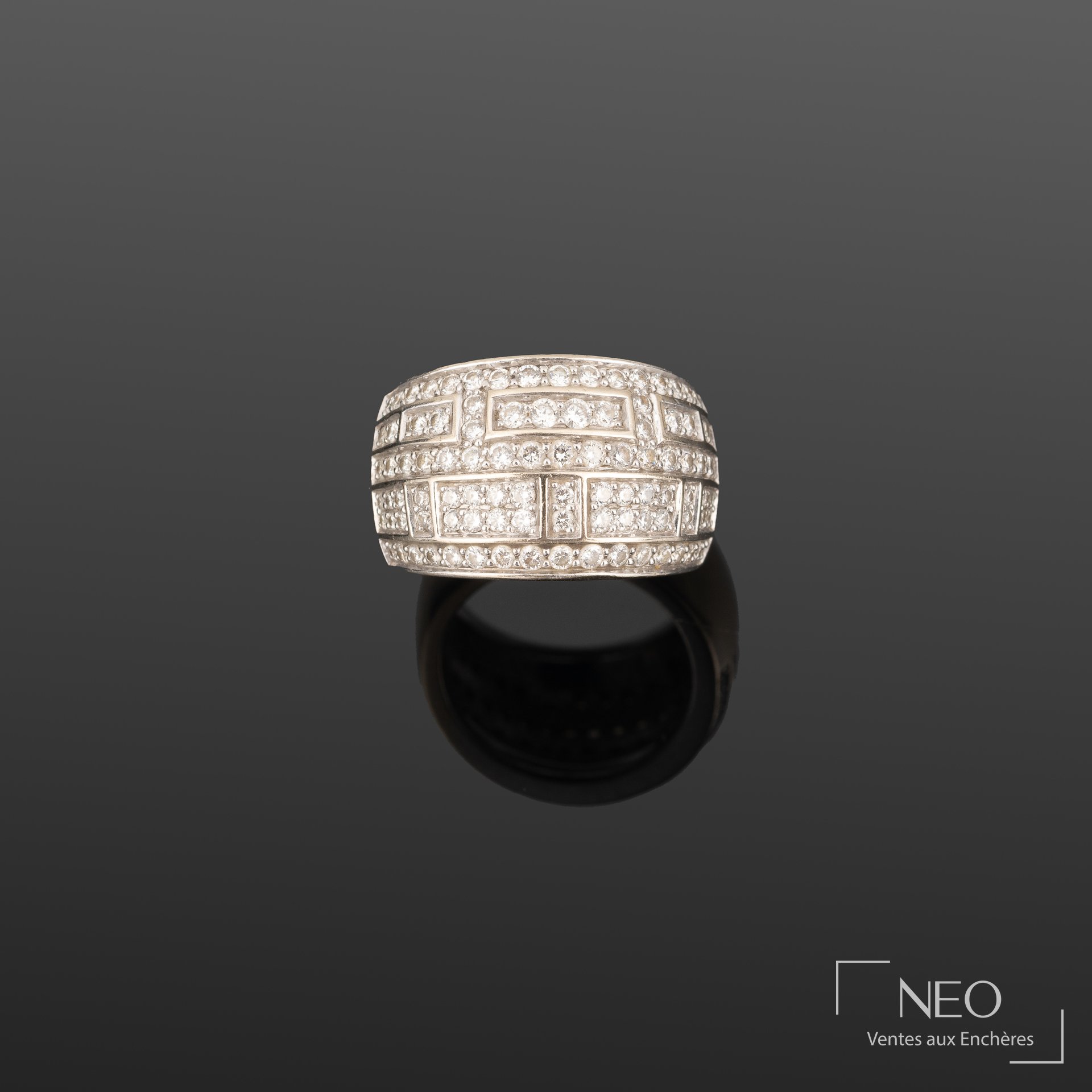 Bague Vice et versa Mauboussin Paris en or gris 18K et diamants