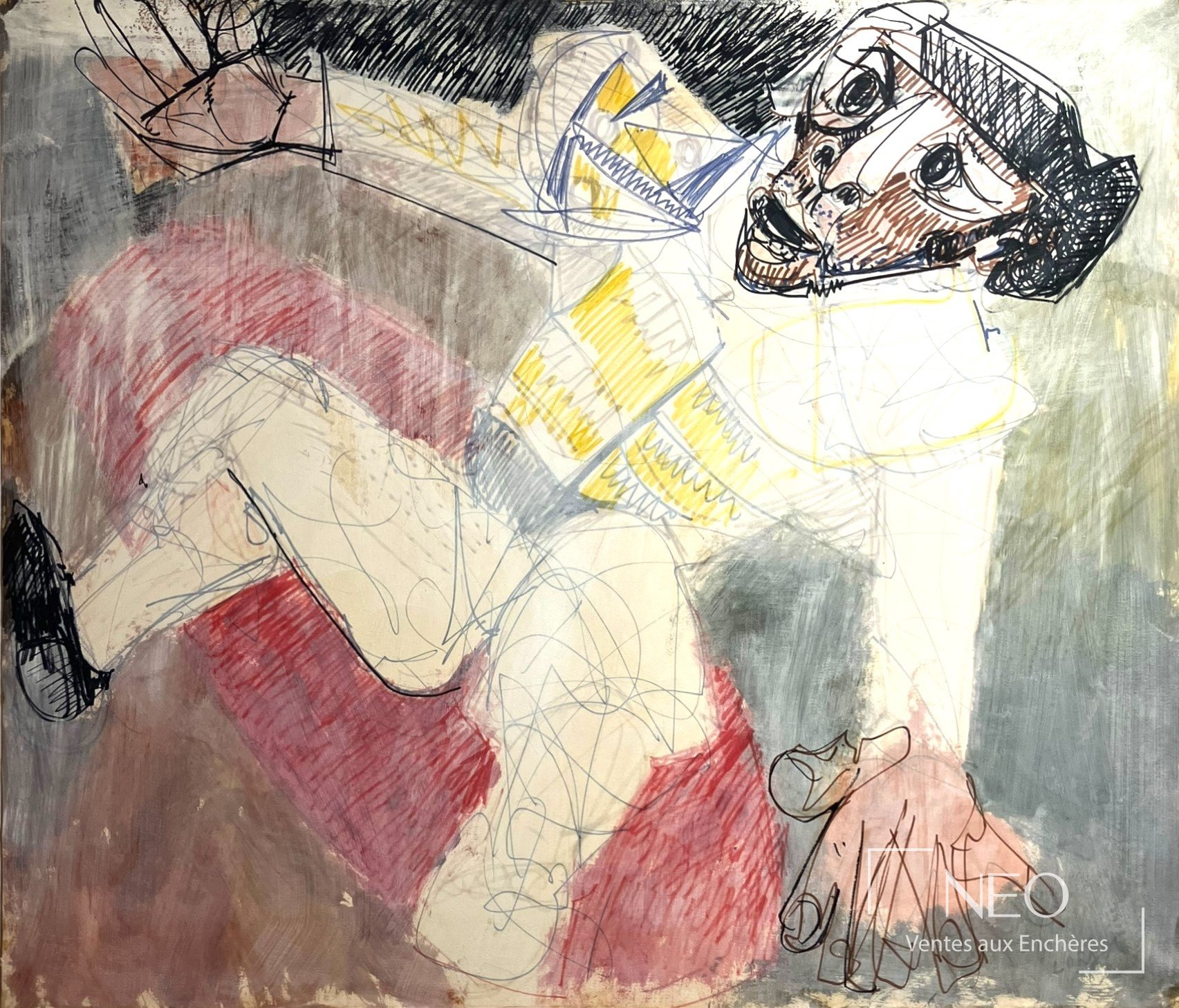 Composition expressive représentant un torero