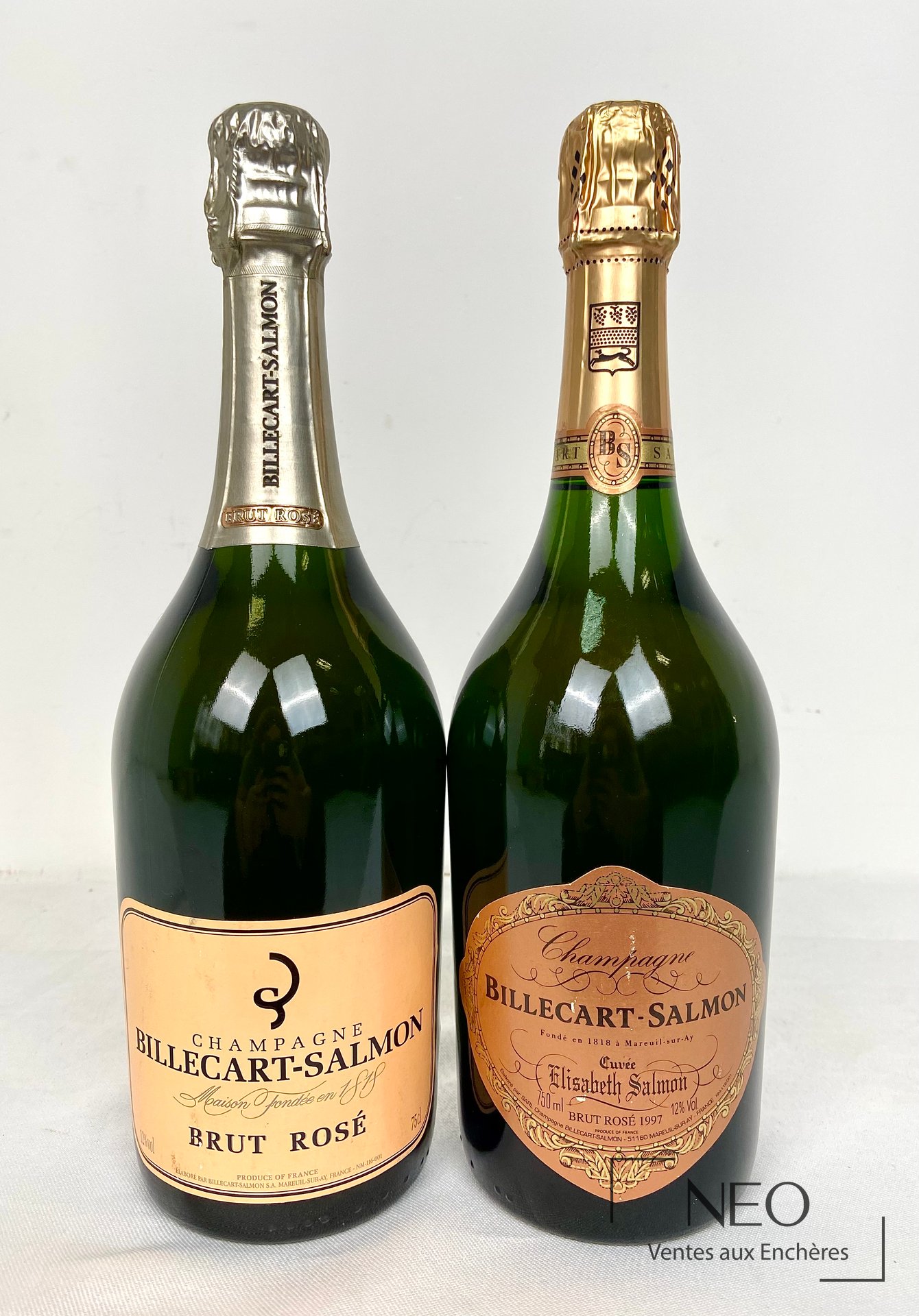 Deux bouteilles de champagne Billecart-Salmon