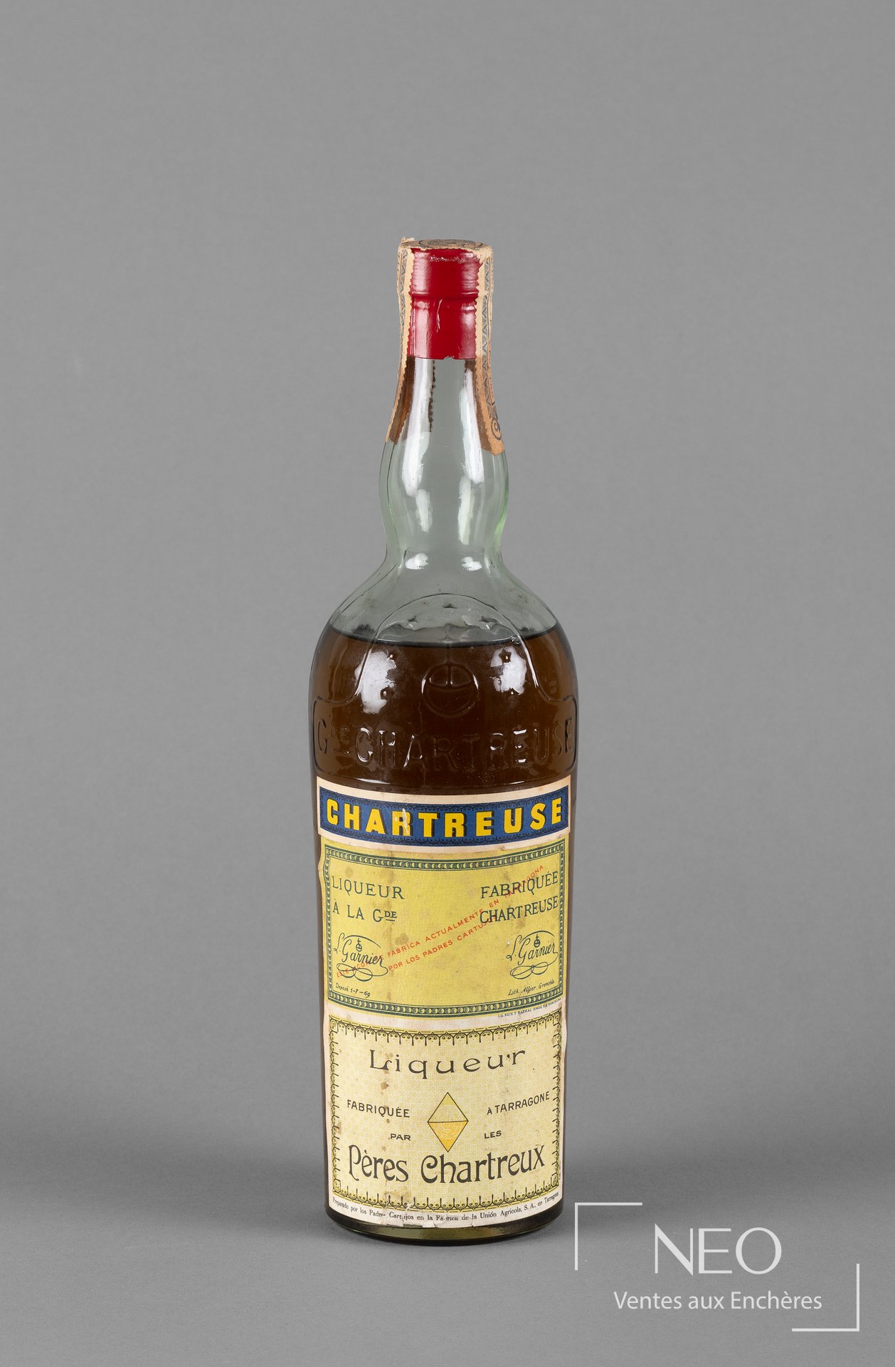 Bouteille de Chartreuse Verte Tarragone EL CUMBRE, période 1951-59