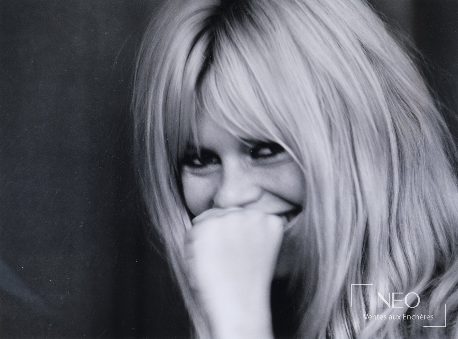 Brigitte Bardot, tirage monochrome encadré, 2018