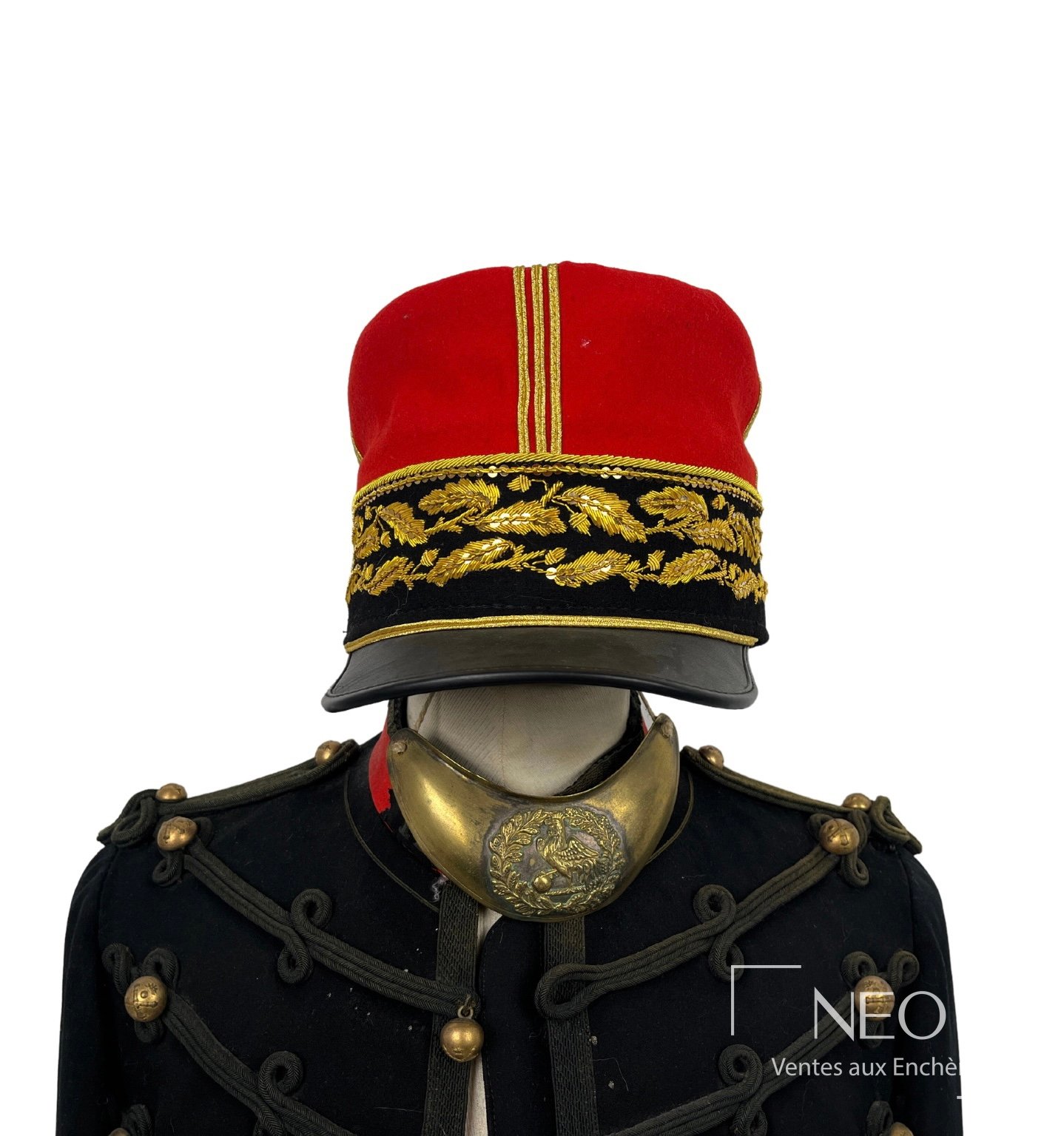 Bustes divers de uniformes et coiffures militaires, IIIe République