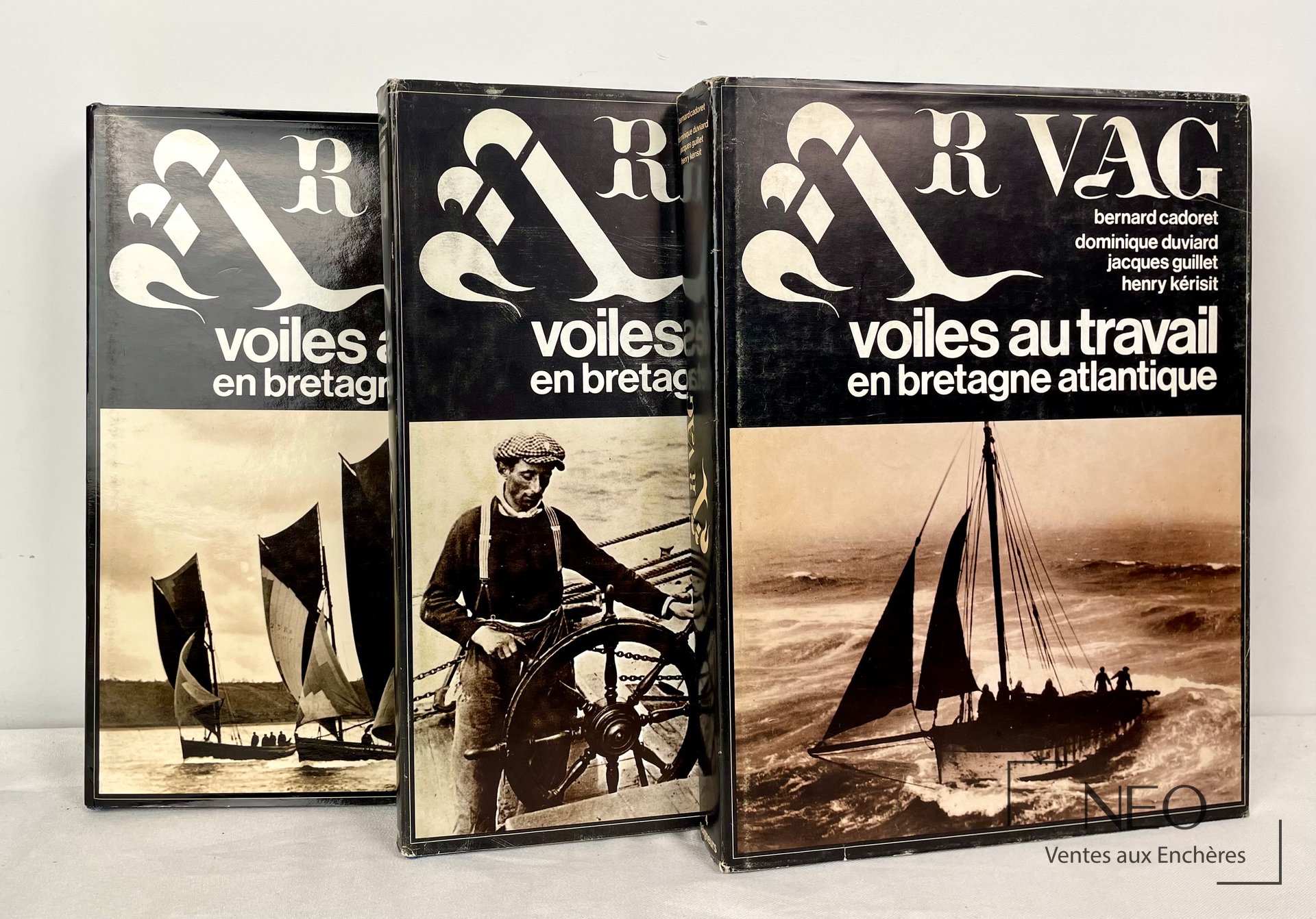 Cadoret, Duviard, Ar Vag, Voiles au travail en Bretagne atlantique, 3 volumes