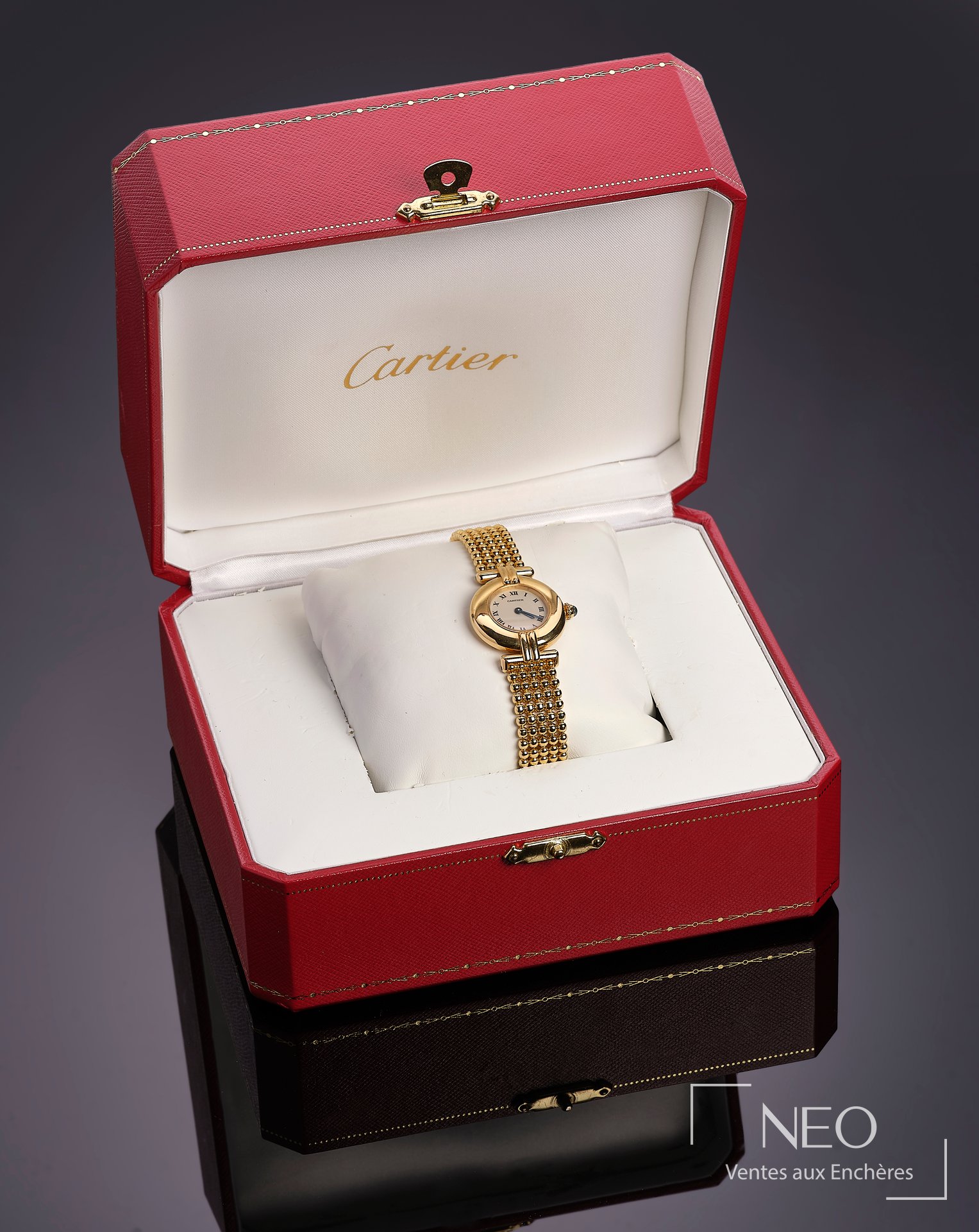 Cartier Modèle Colisée Référence 1985, montre de dame en or jaune 18 carats