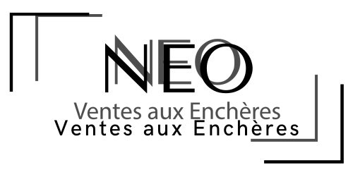 Logo NEO Ventes aux Enchères en noir et blanc