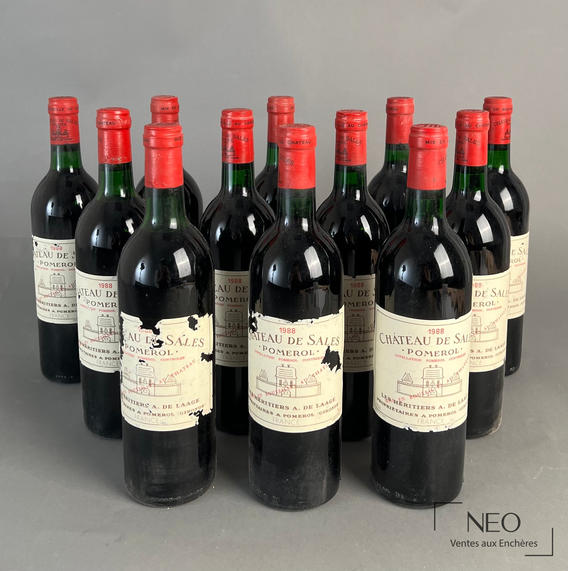 Château de Sales Pomerol 1988, 12 bouteilles en caisse bois