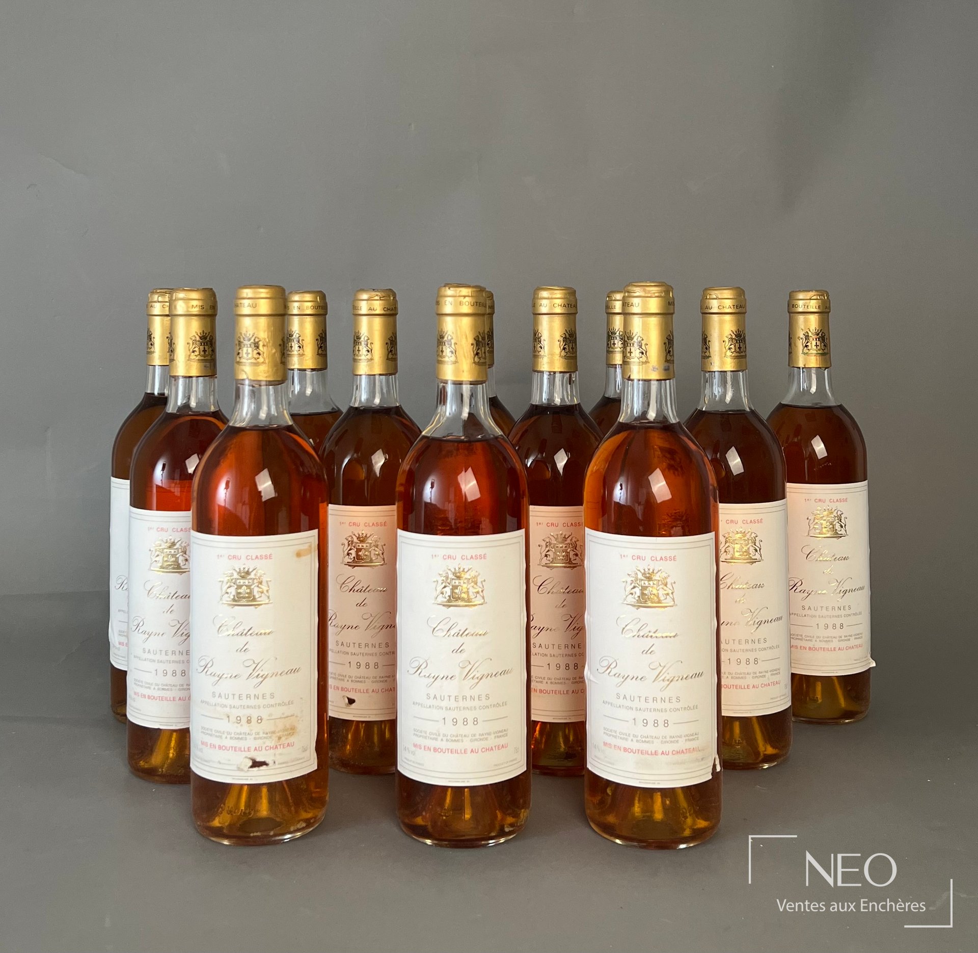 Château Rayne-Vigneau 1988, 12 bouteilles de Sauternes