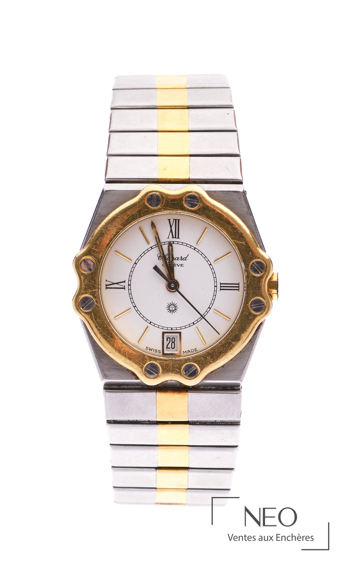 Chopard St Moritz montre de sport en or jaune 18 carats et acier