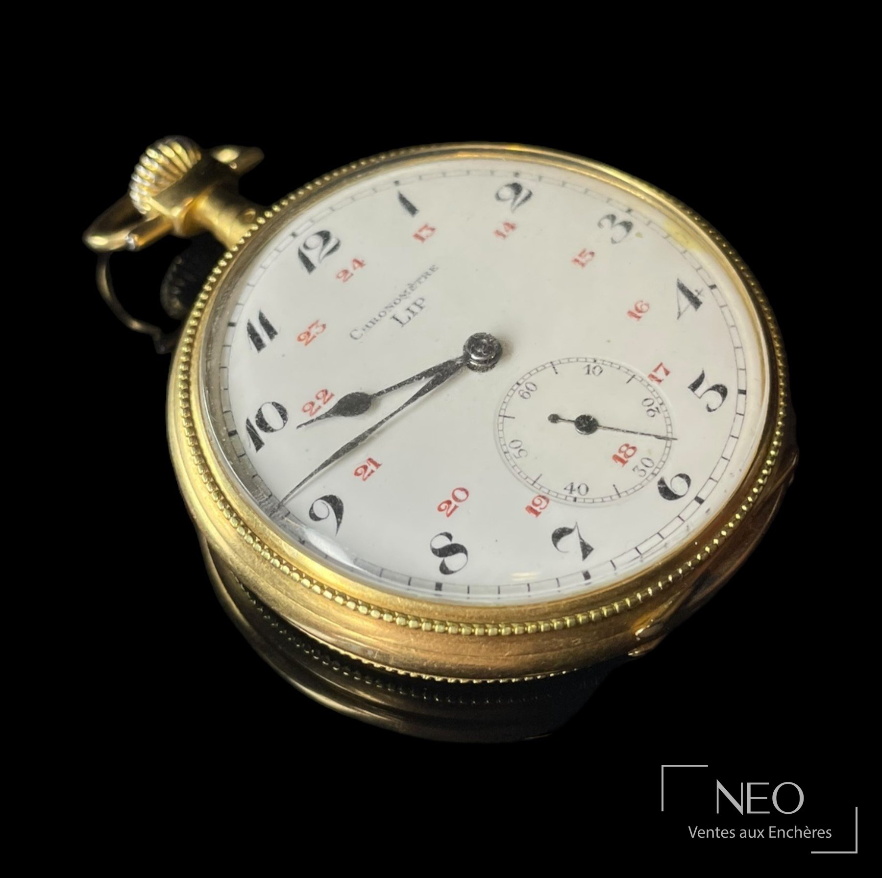Chronomètre LIP en or jaune 18 carats