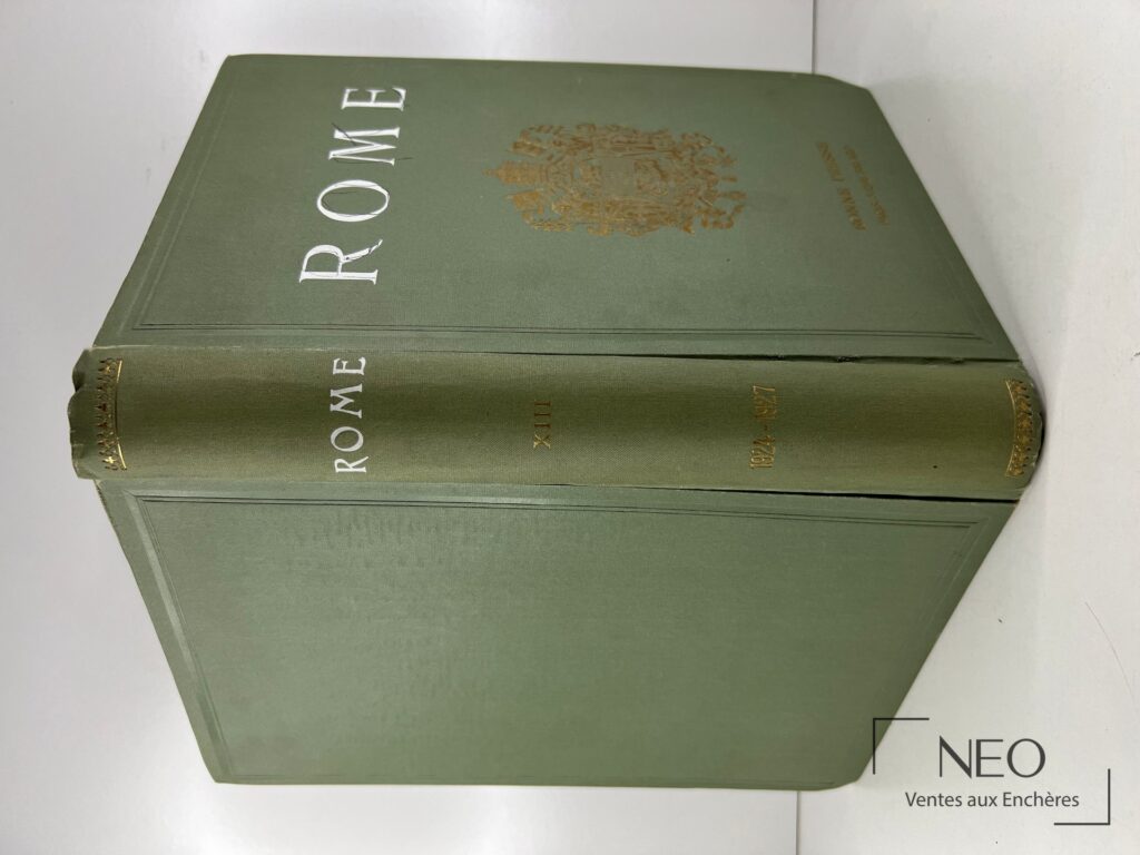 Couverture verte d’un volume Rome