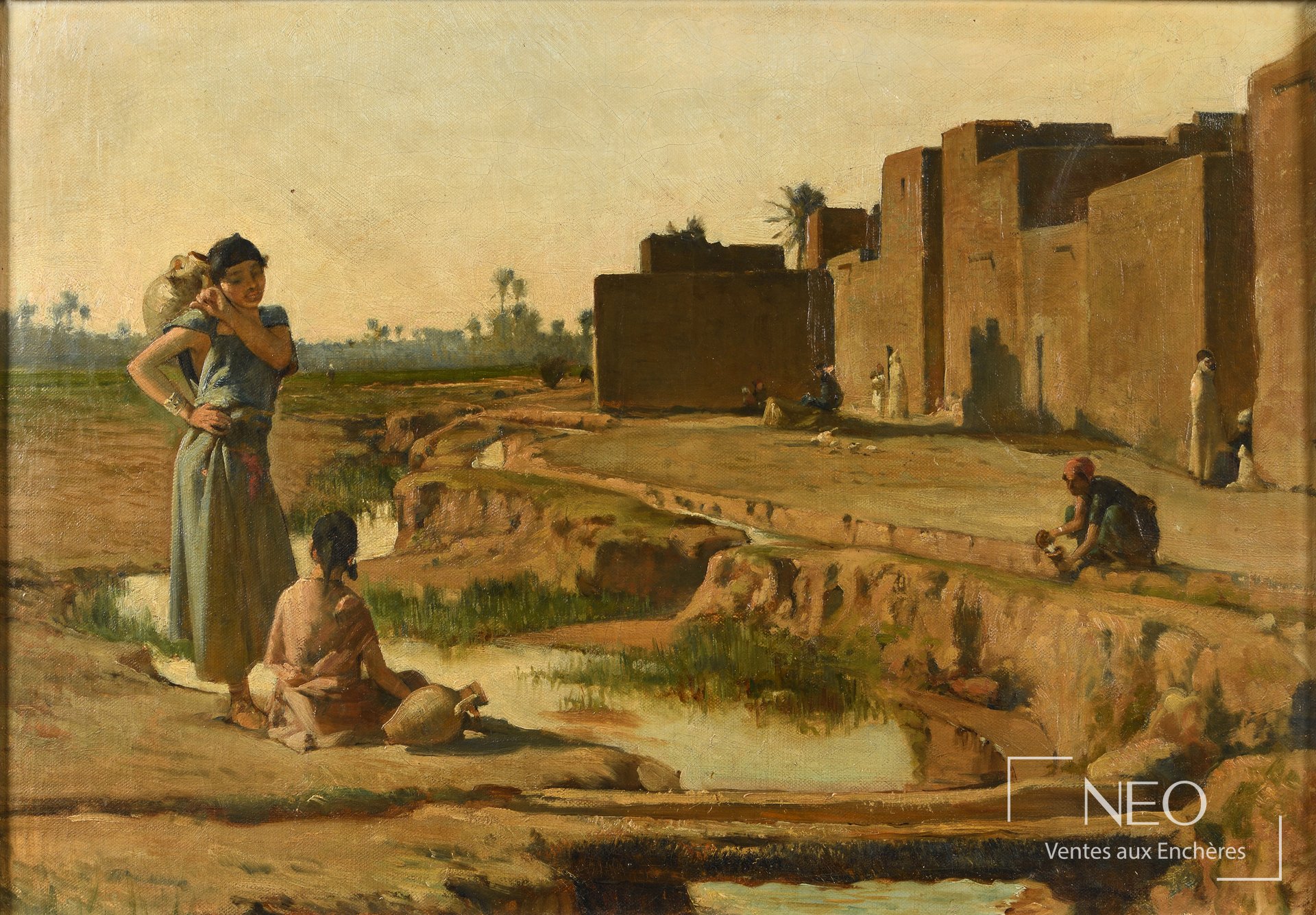 D’après Gustave Guillaumet, La seguia, presso Biskra, Algérie, huile sur toile