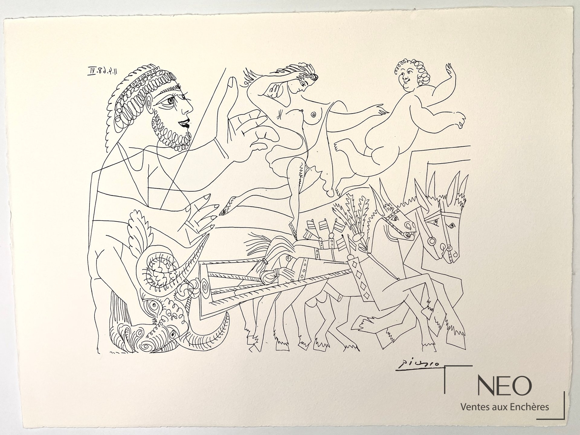 D&rsquo;après Pablo Picasso, Composition, lithographie sur papier