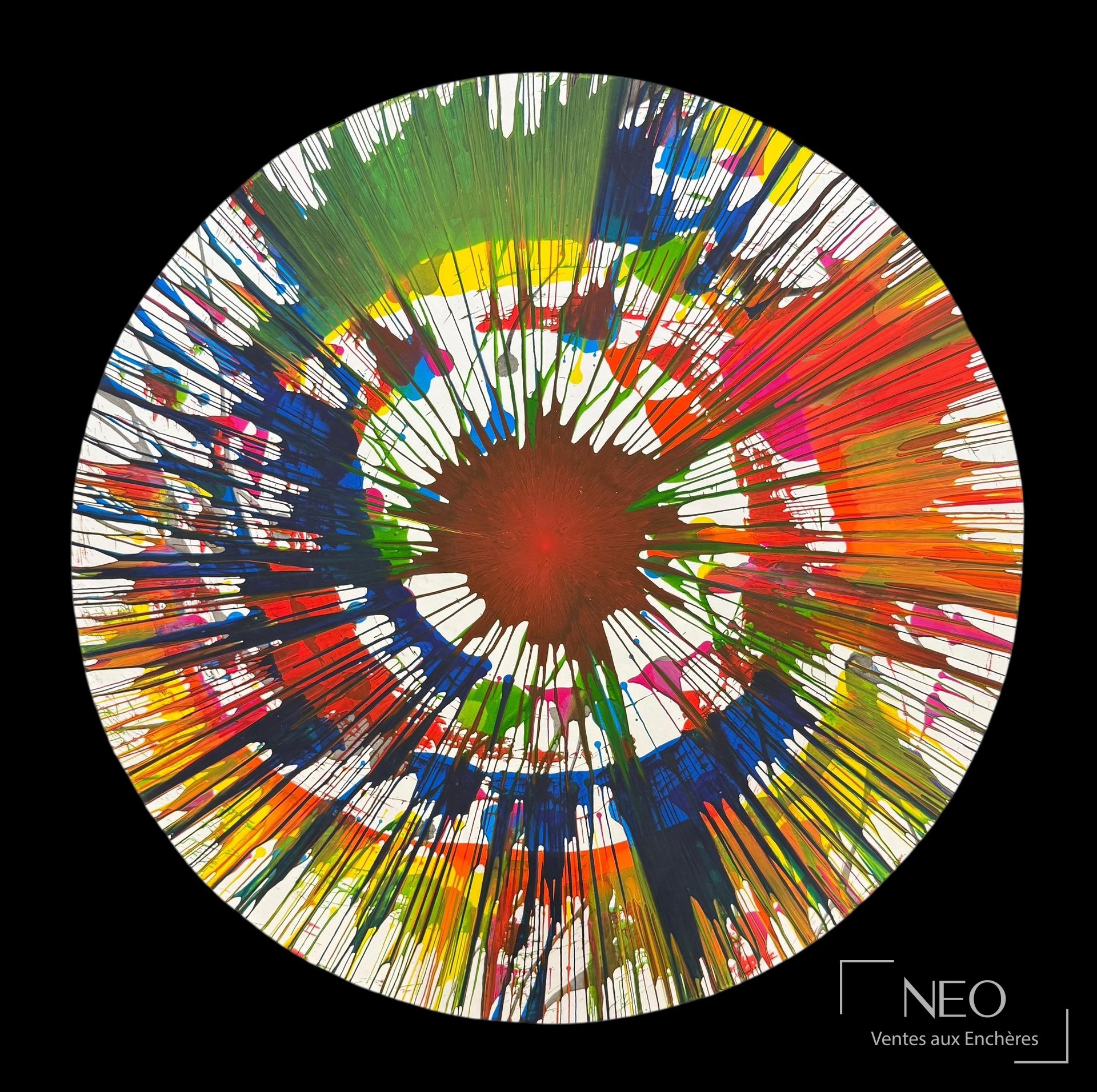 Damien Hirst, Disco, acrylique sur papier, 2009
