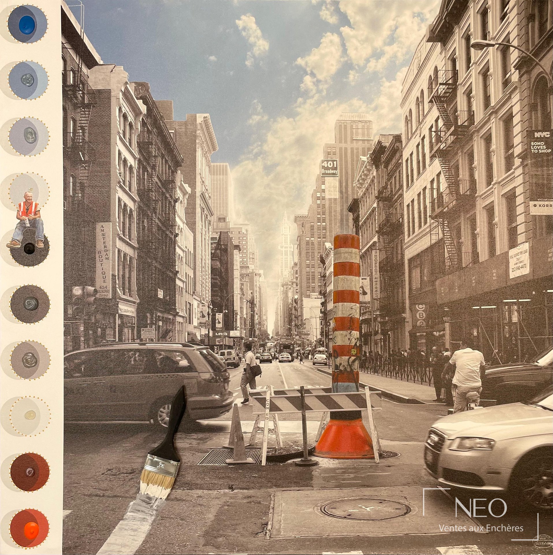 Vue d'ensemble de l'œuvre 401 Broadway de David Cintract