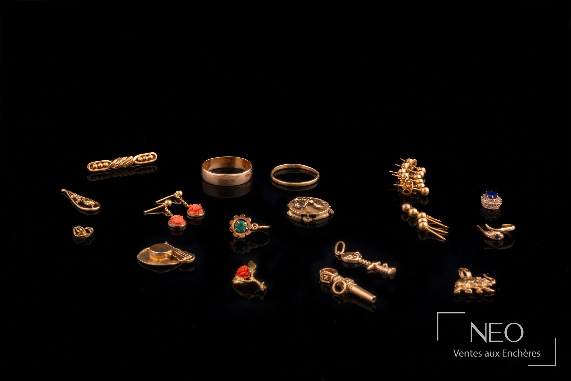 Ensemble de débris or 18 carats