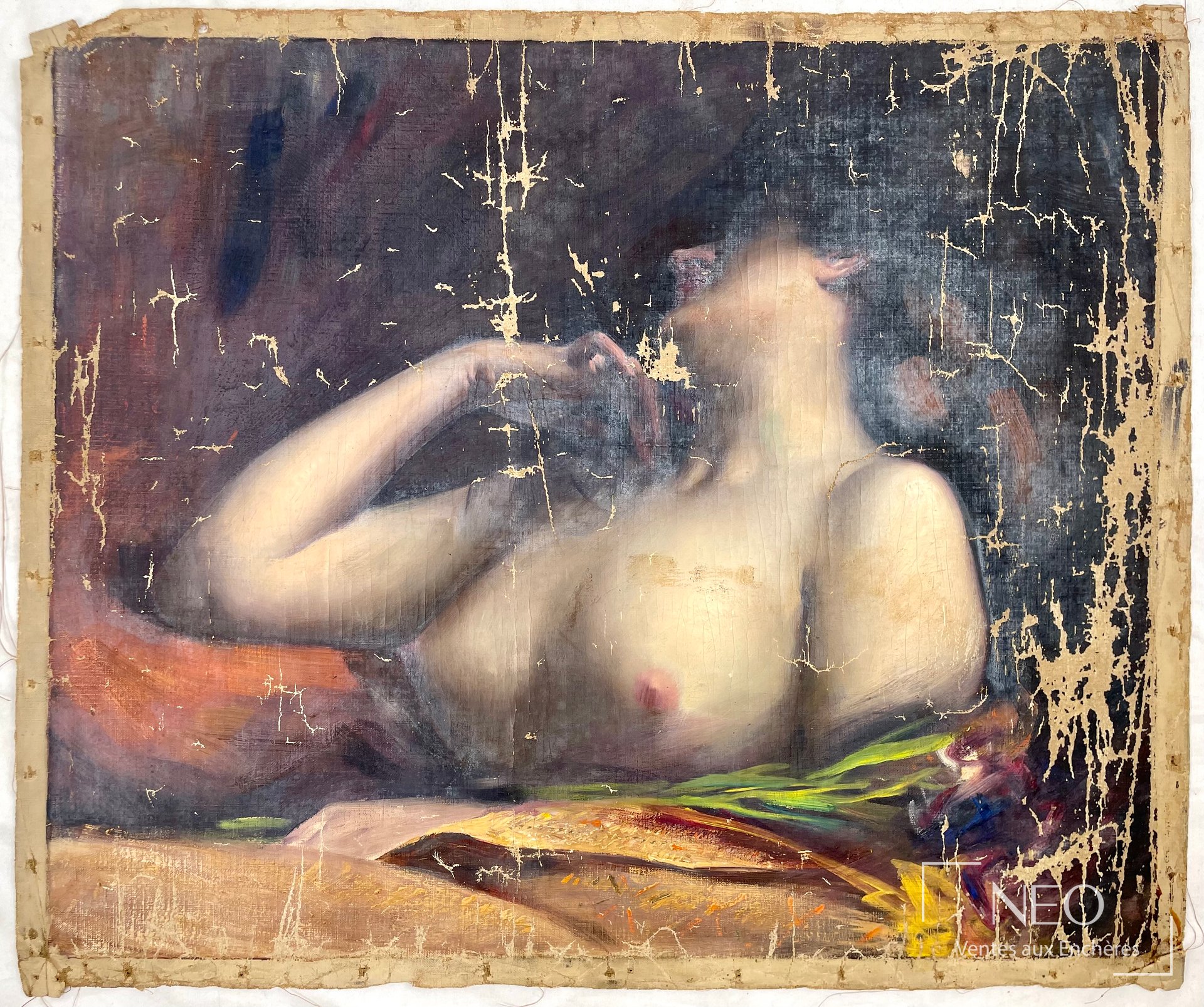 Delphin Enjolras, attribué à, nu féminin, huile sur toile