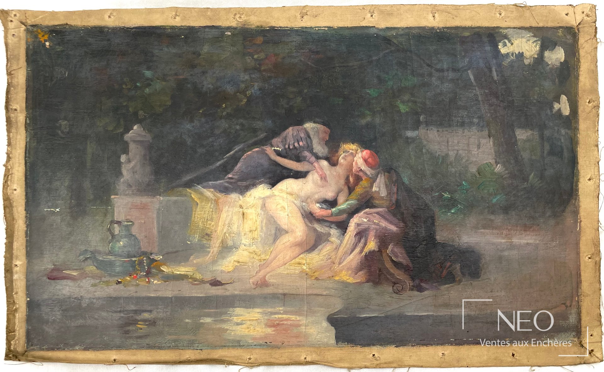 Delphin Enjolras, attribué à Suzanne et les vieillards, huile sur toile