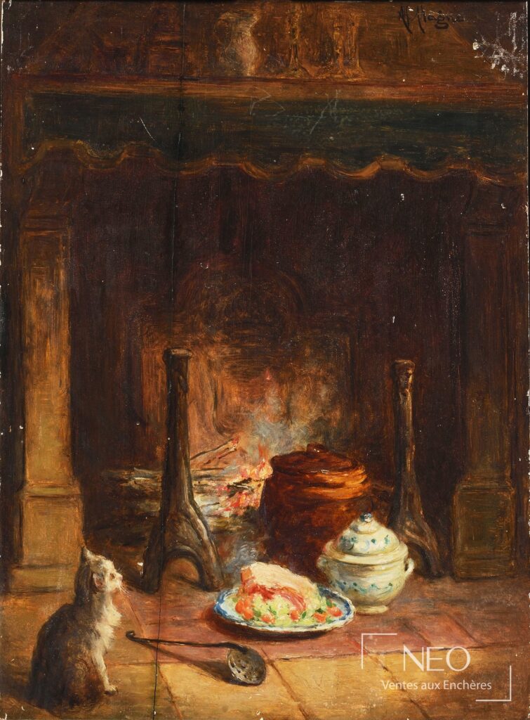 Nature morte devant une cheminée