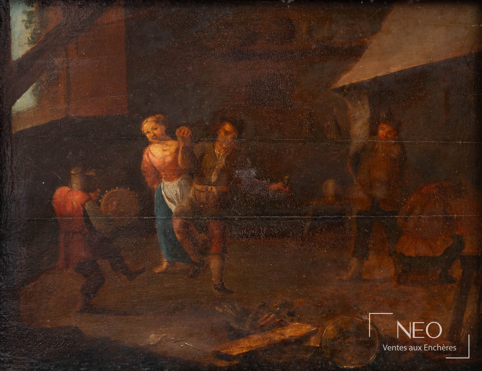 Ecole flamande du XVIIe siècle, suiveur de Matthieu van Helmont, La danse paysanne