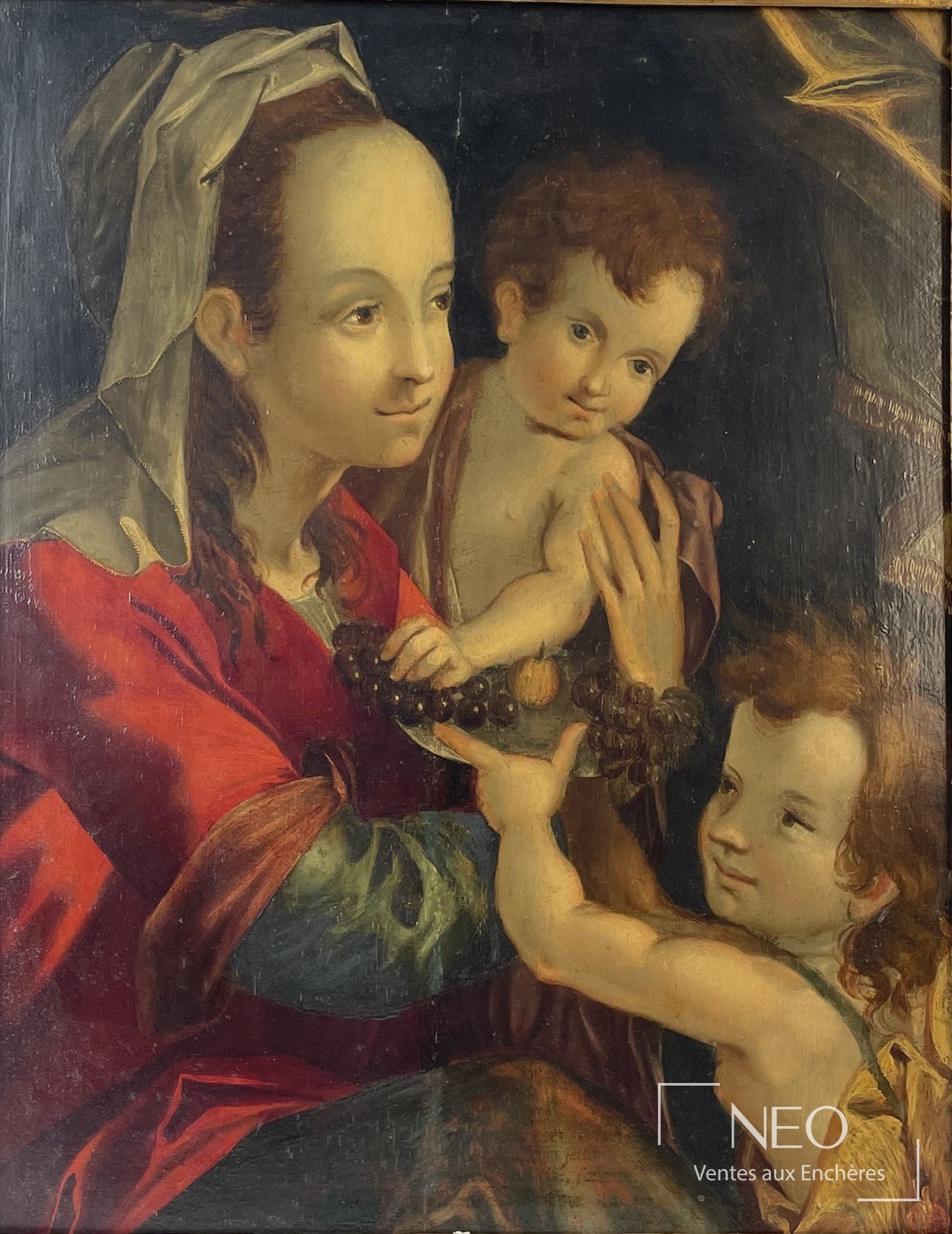 École italienne du XVIIe siècle, d’après Bronzino, Vierge à l’enfant