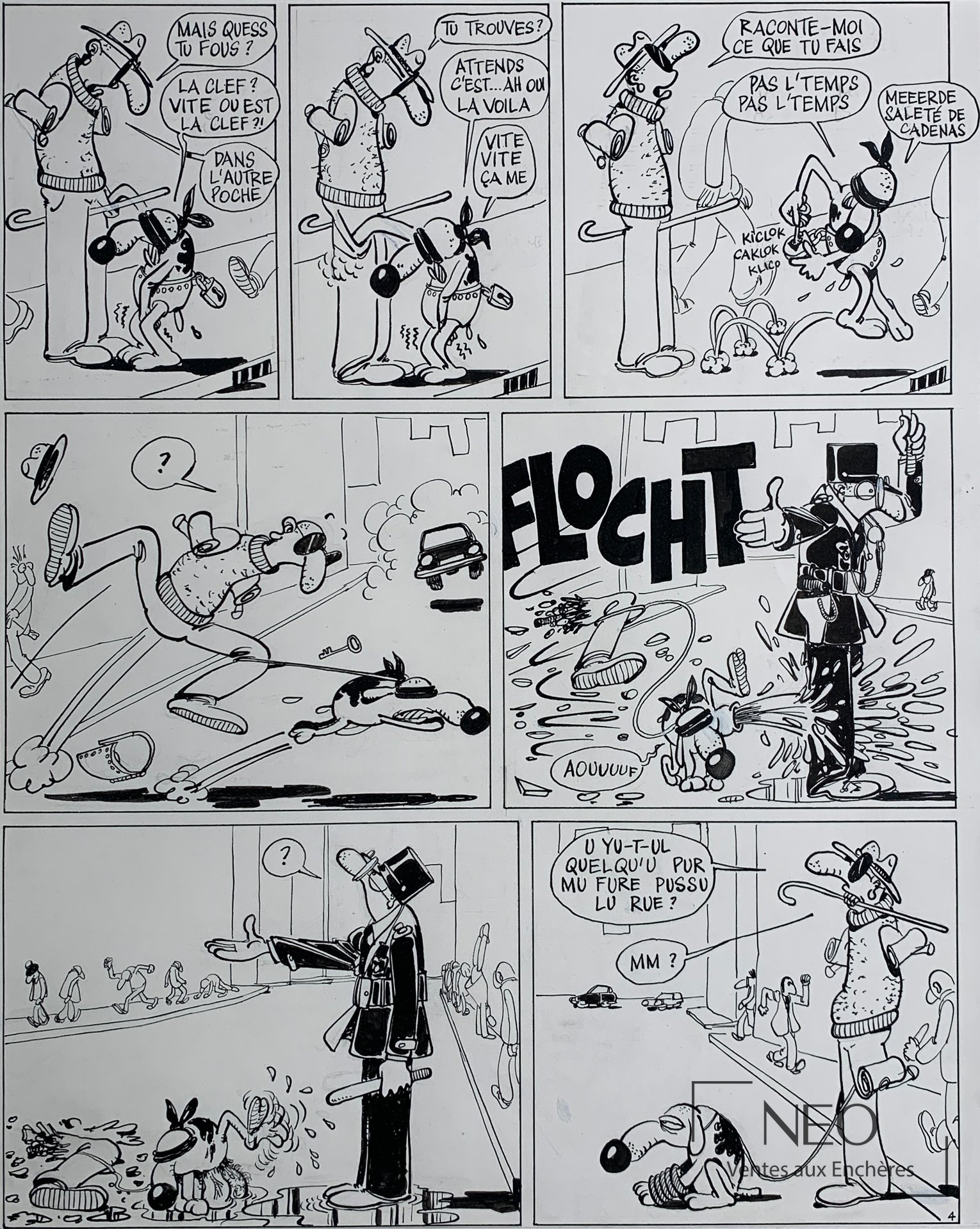 Edika Conte cruel, planche 4 de récit publié dans Tshaw, 1985