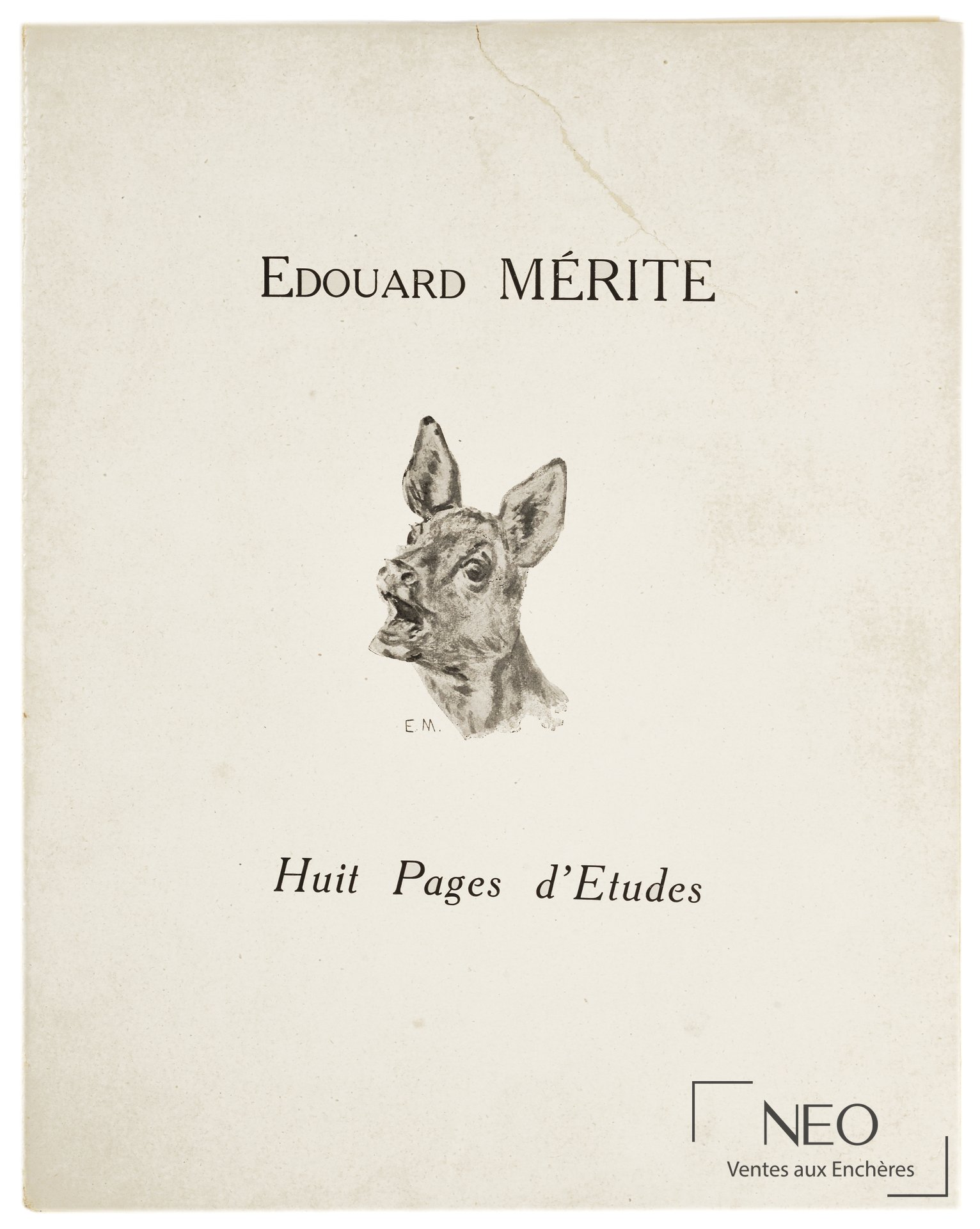 Couverture de l'ensemble Édouard Paul Merite avec titre et petit dessin central.