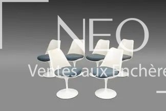 Eero Saarinen Suite de six chaises modèle 151 circa 1980
