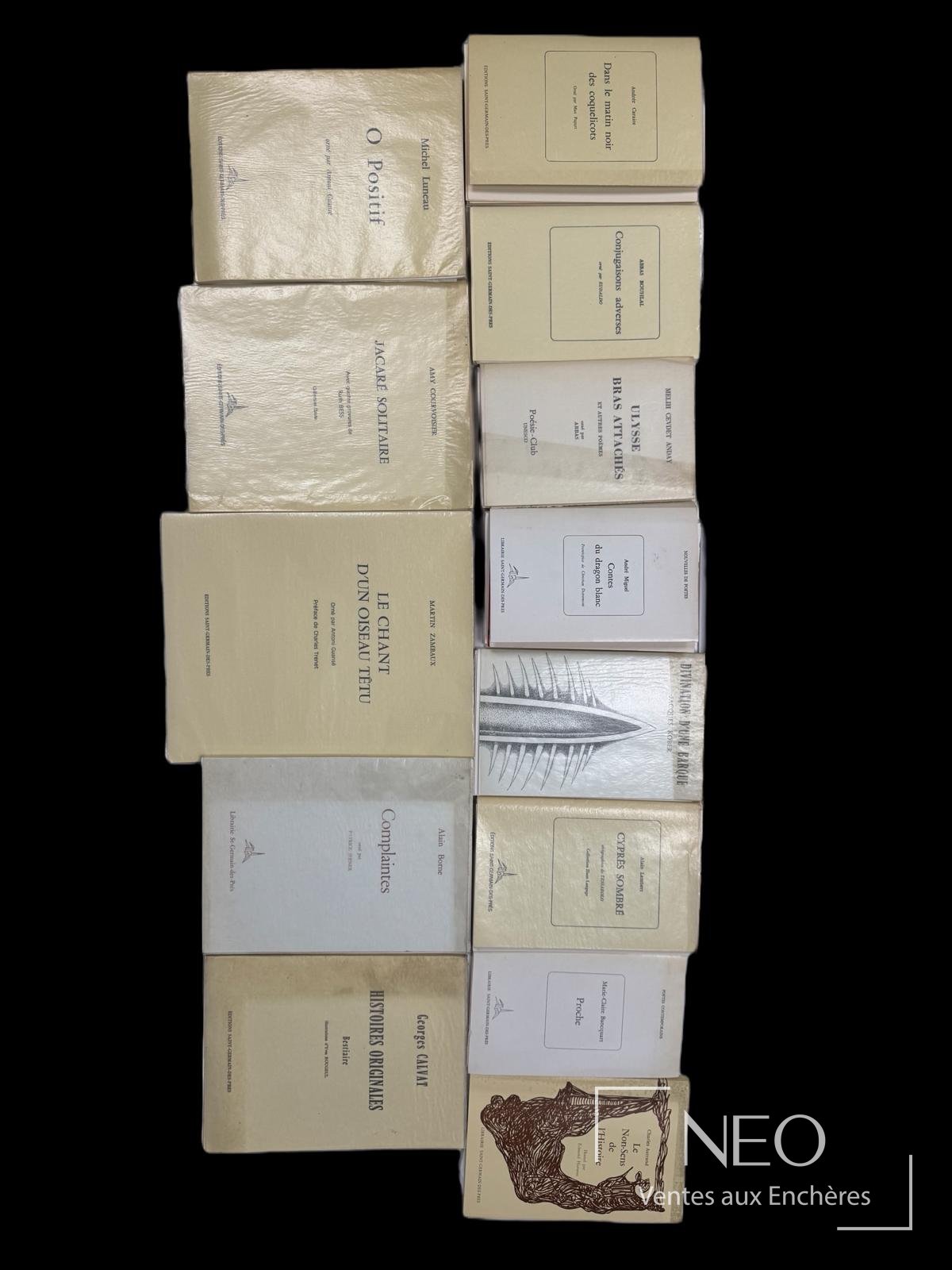 Ensemble de livres Saint-Germain-des-Prés, ouvrages enrichis d’originaux