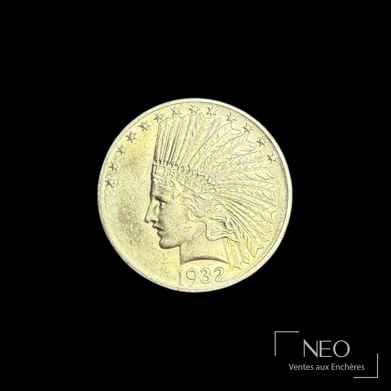 États-Unis 1 pièce de 10 dollars or tête d’Indien 1932