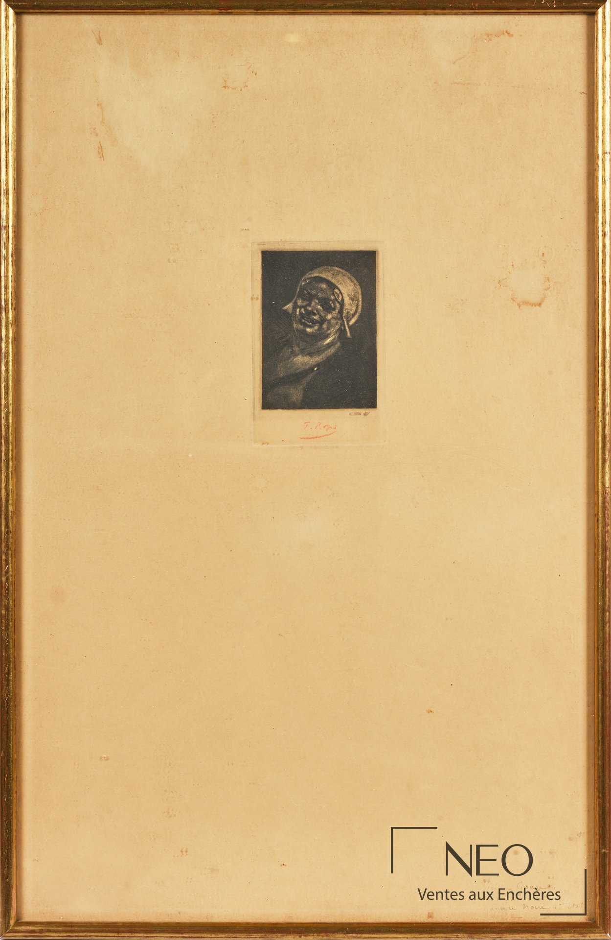 Gravure de Félicien Rops encadrée