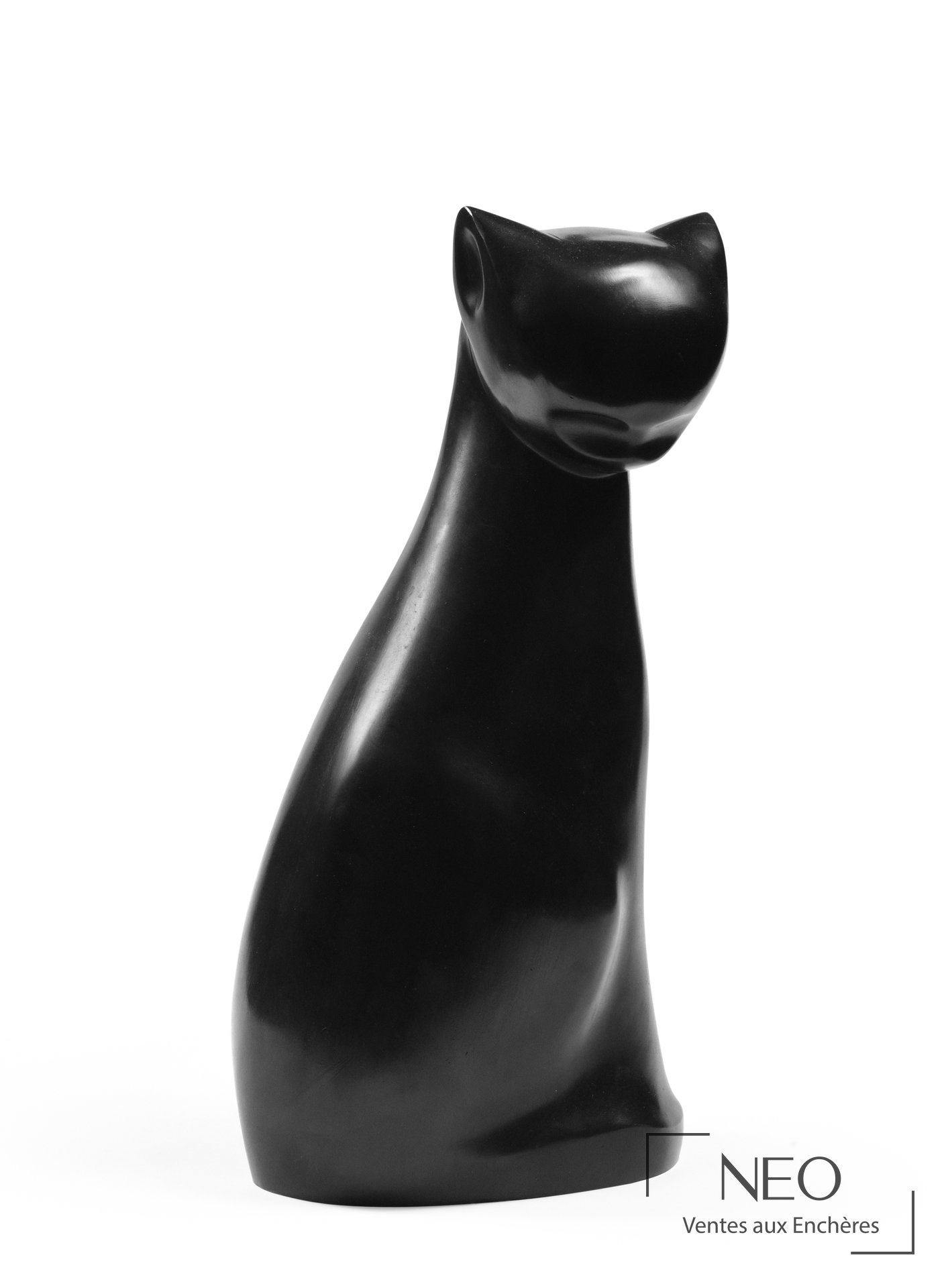 Ferdinand Parpan Le Chat, bronze à patine noire, numéroté 8/8