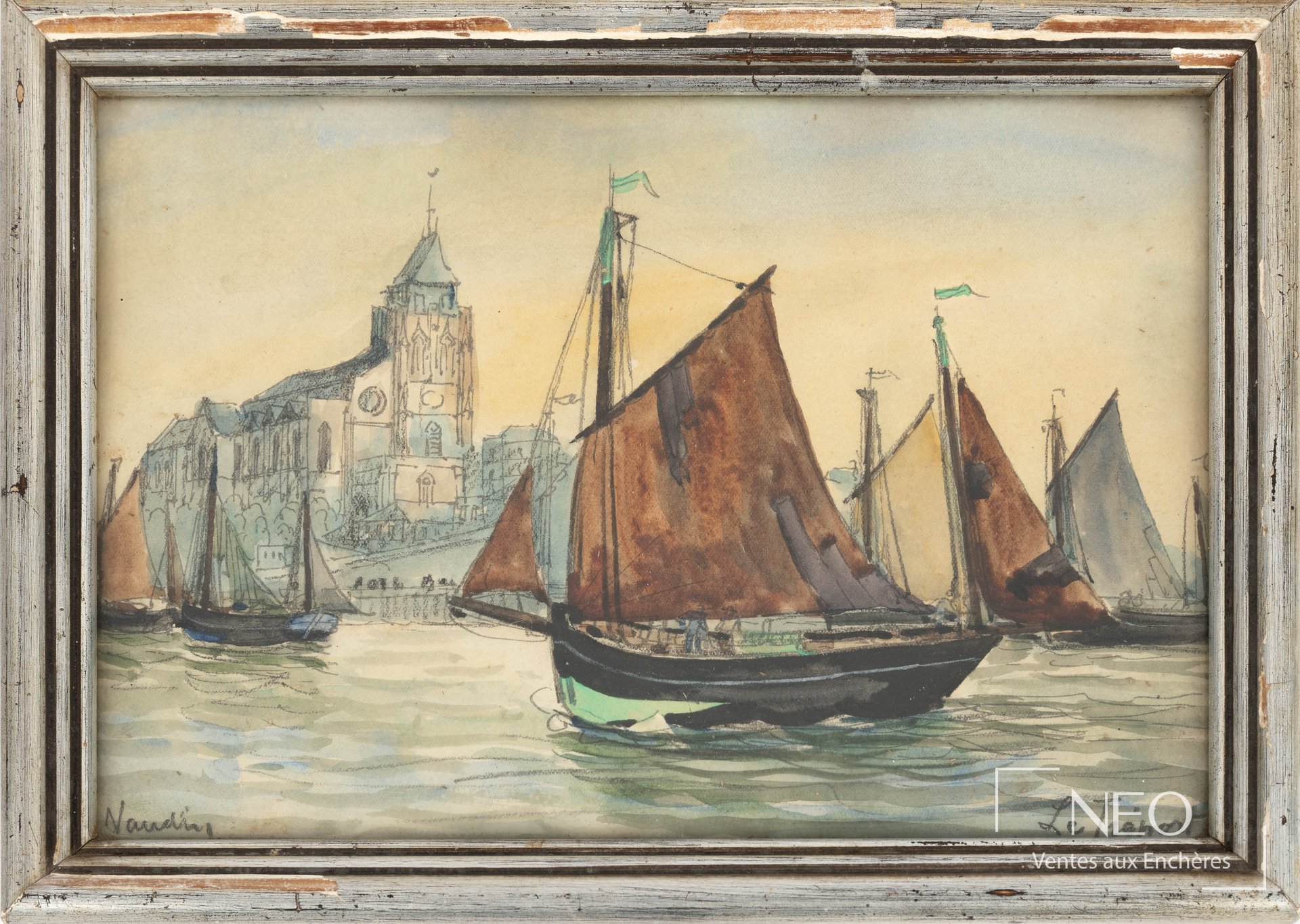 Marine de Frank-Will sous verre