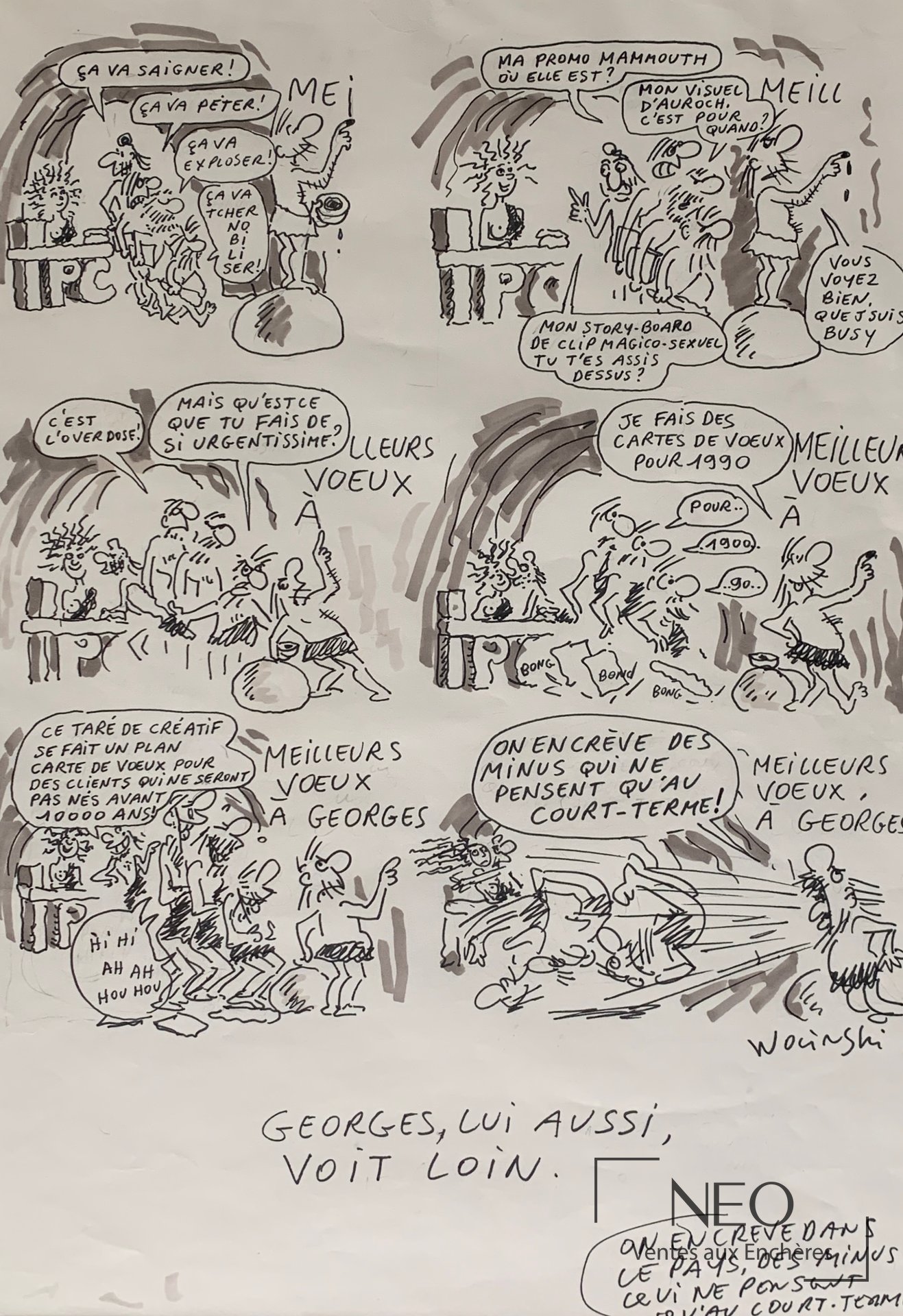Georges Wolinski, Voeux de l’agence de communication IPC pour 1990