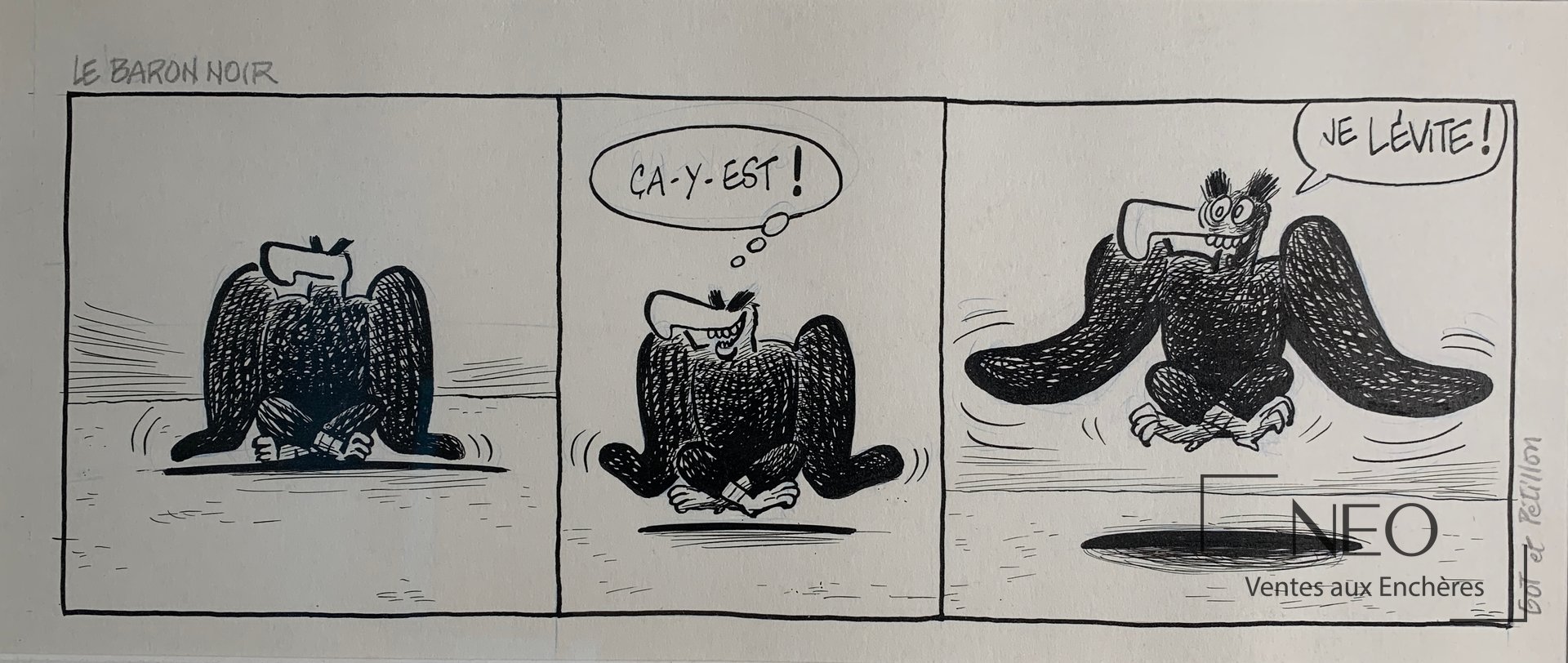 GOT Yves, Le baron noir, strip humoristique en trois cases