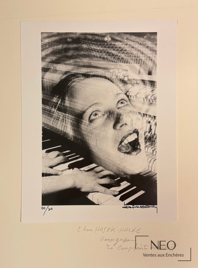 Tirage argentique de Hans HAJEK-HALKE sous passe-partout