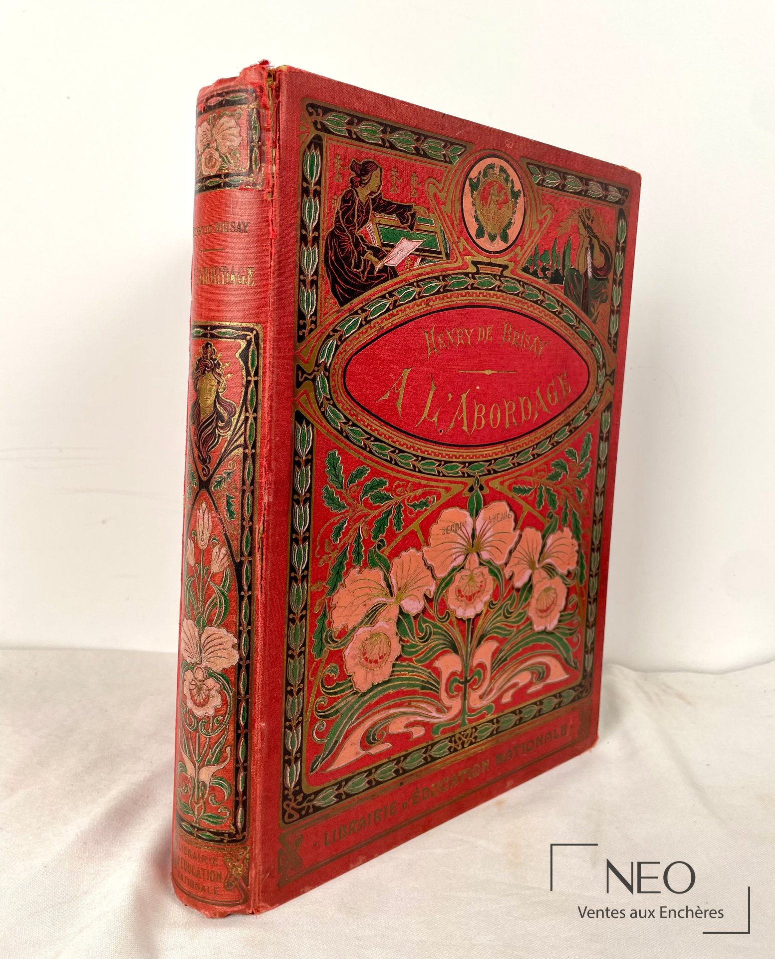 Henry de Brisay, A l’abordage, reliure polychrome, Librairie d’éducation nationale