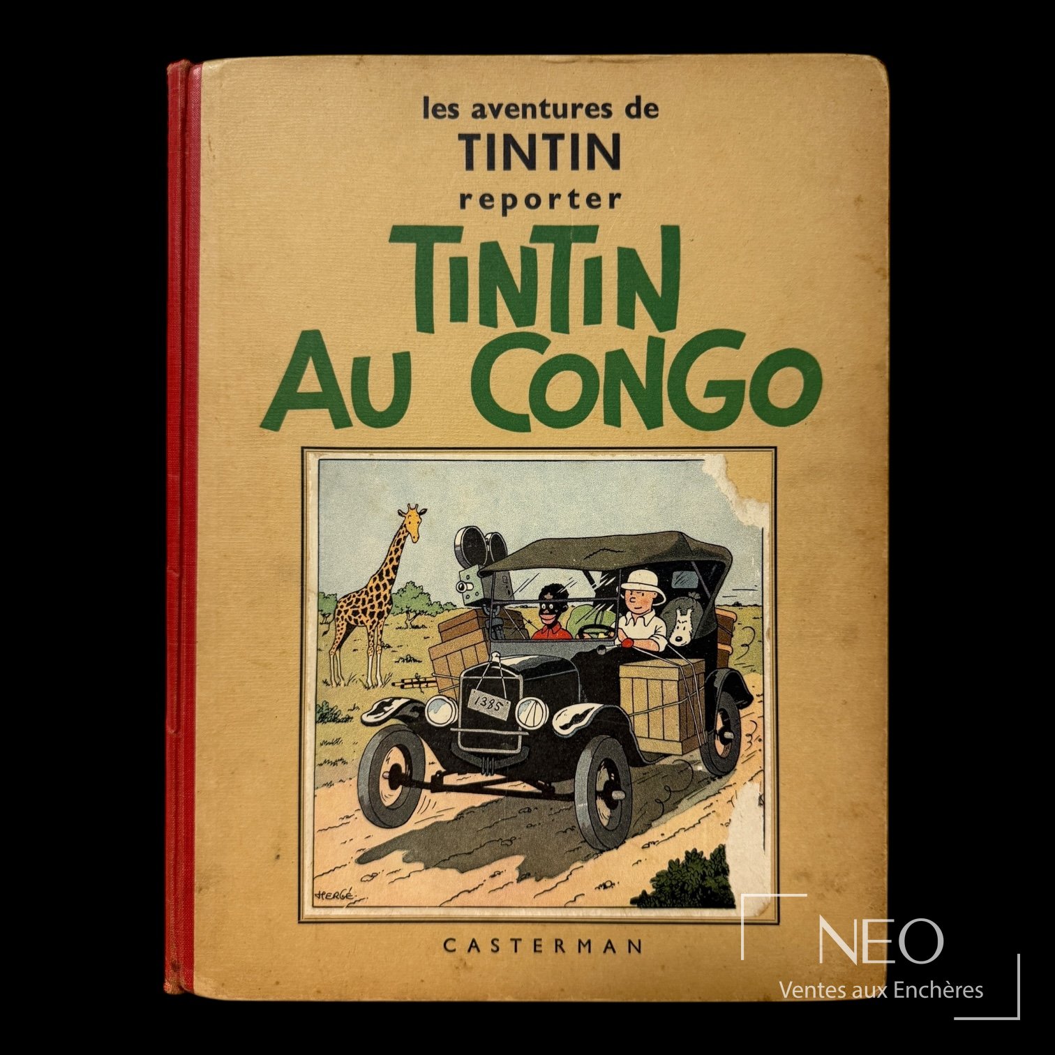 Hergé Tintin au Congo, première édition Casterman, 1937