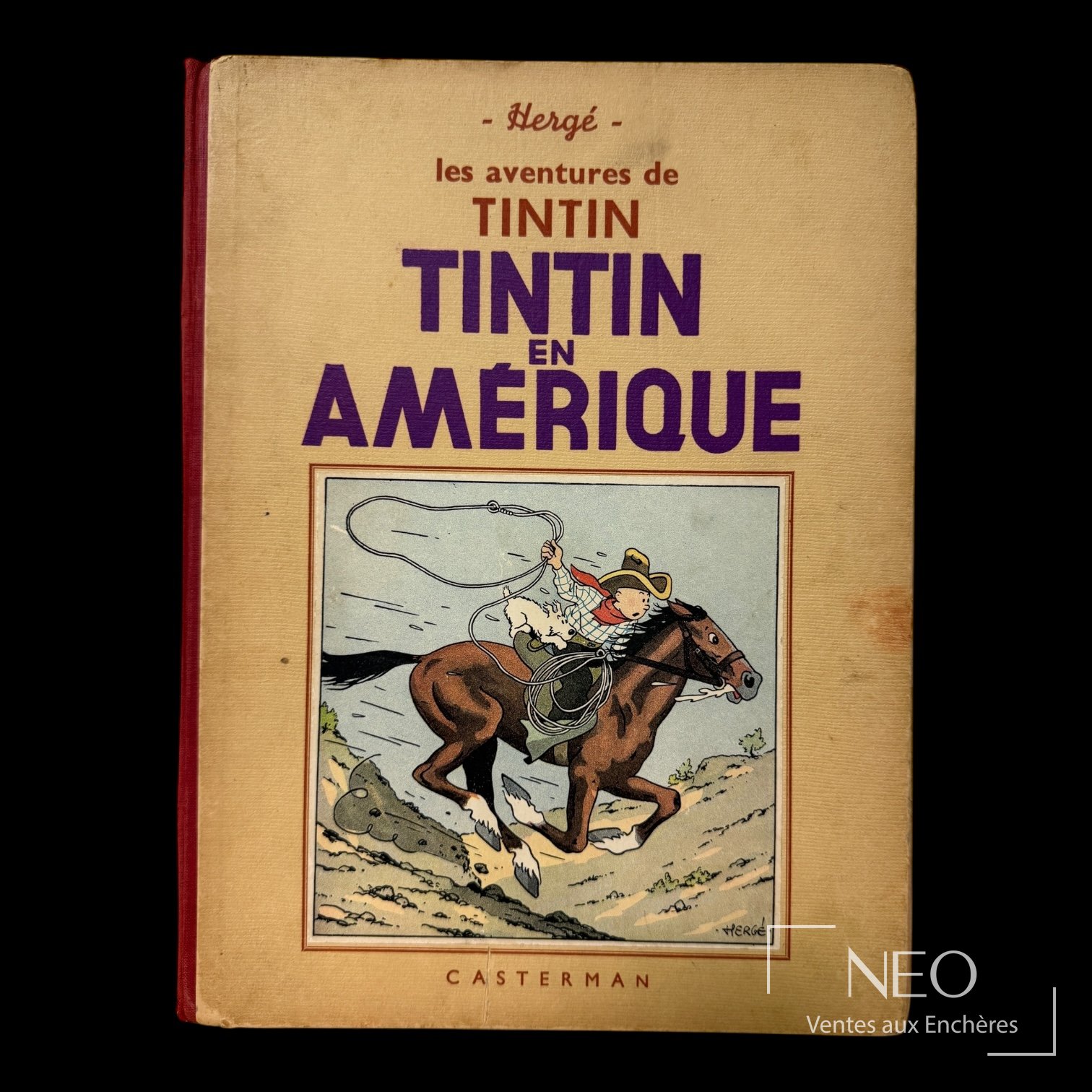 Hergé Tintin en Amérique, album de 1939, 4e plat A8